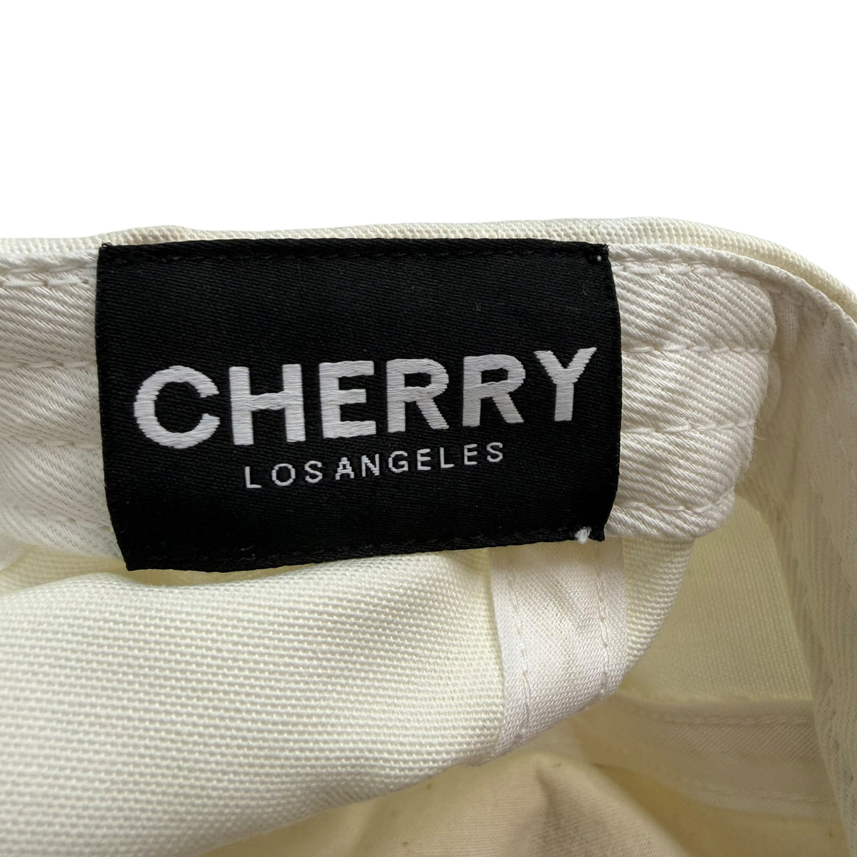 (W) Cherry LA Chevron 5 Panel Hat Cream/Blue
