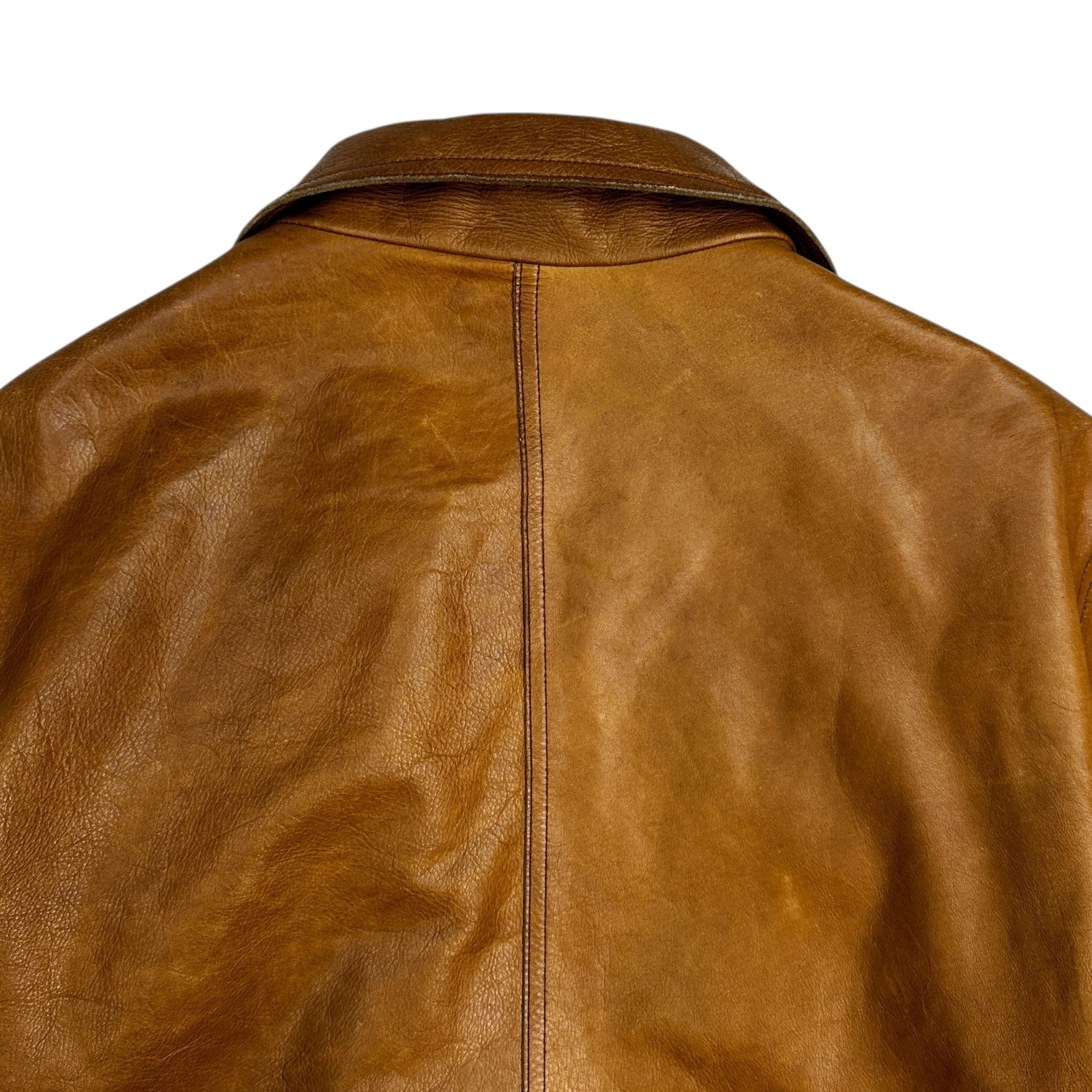 Vintage Gap Leather Jacket Saddle Brown