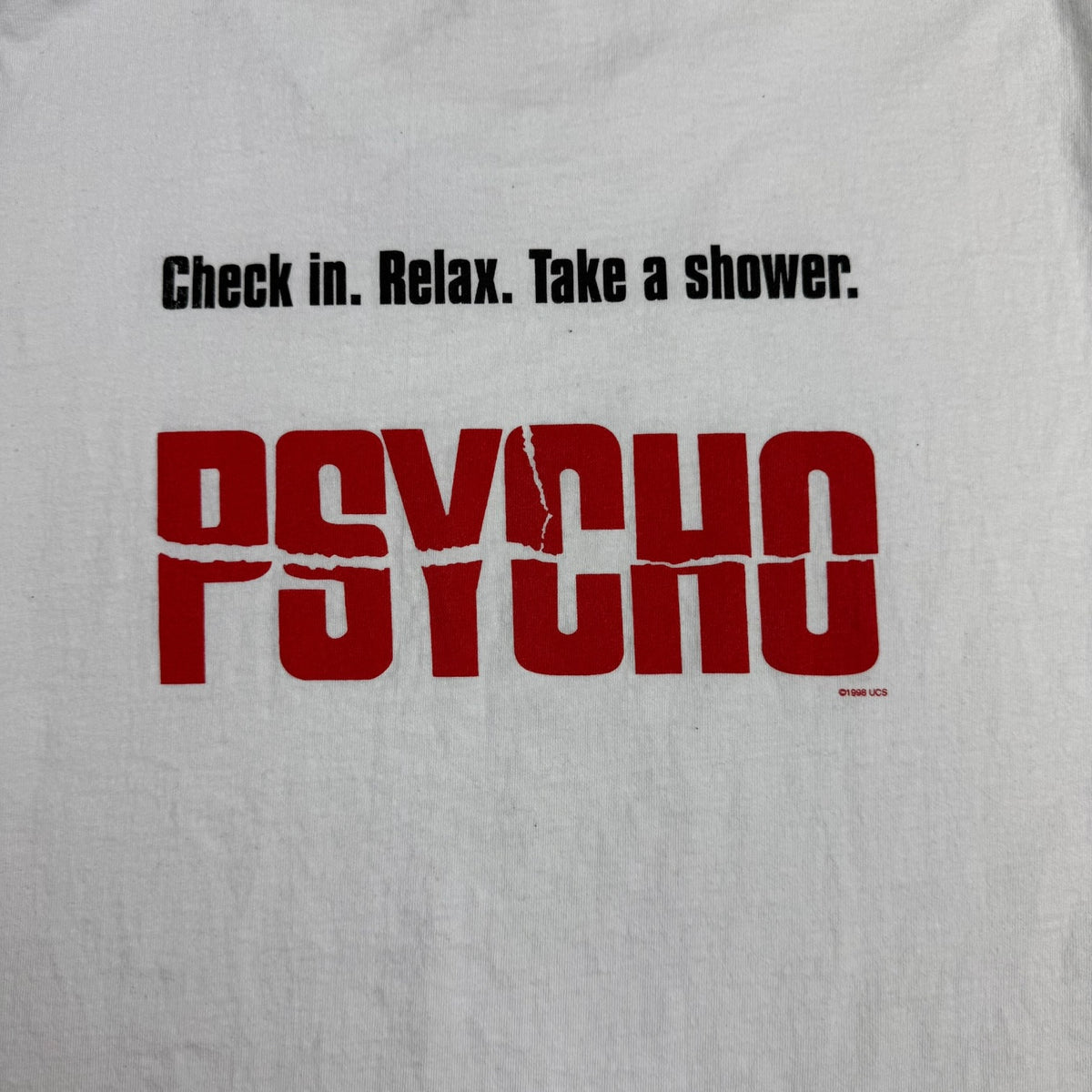 1998 Psycho Bates Motel Key Tee White