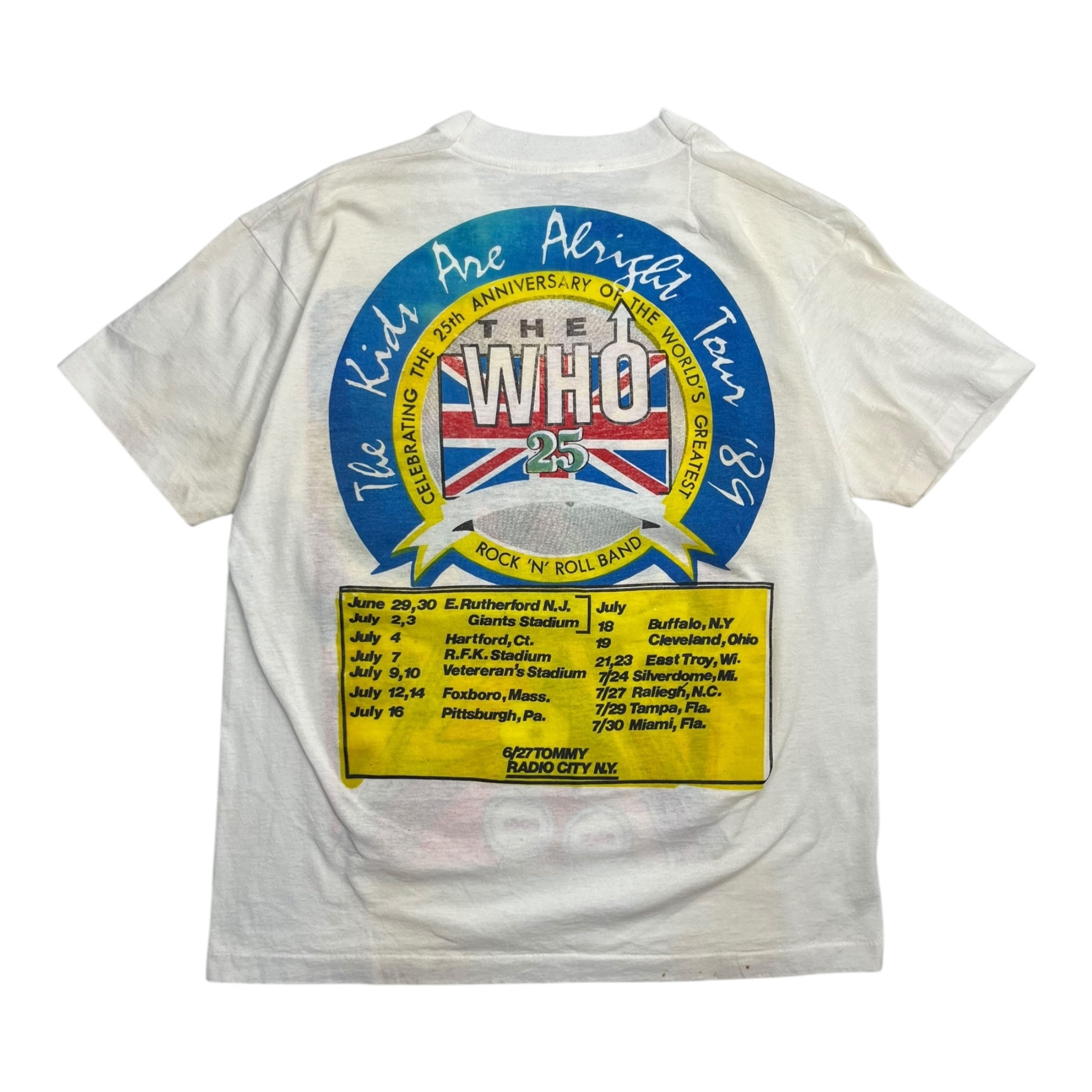 1989 The Who “The Kids Are Alright” Tour T-Shirt