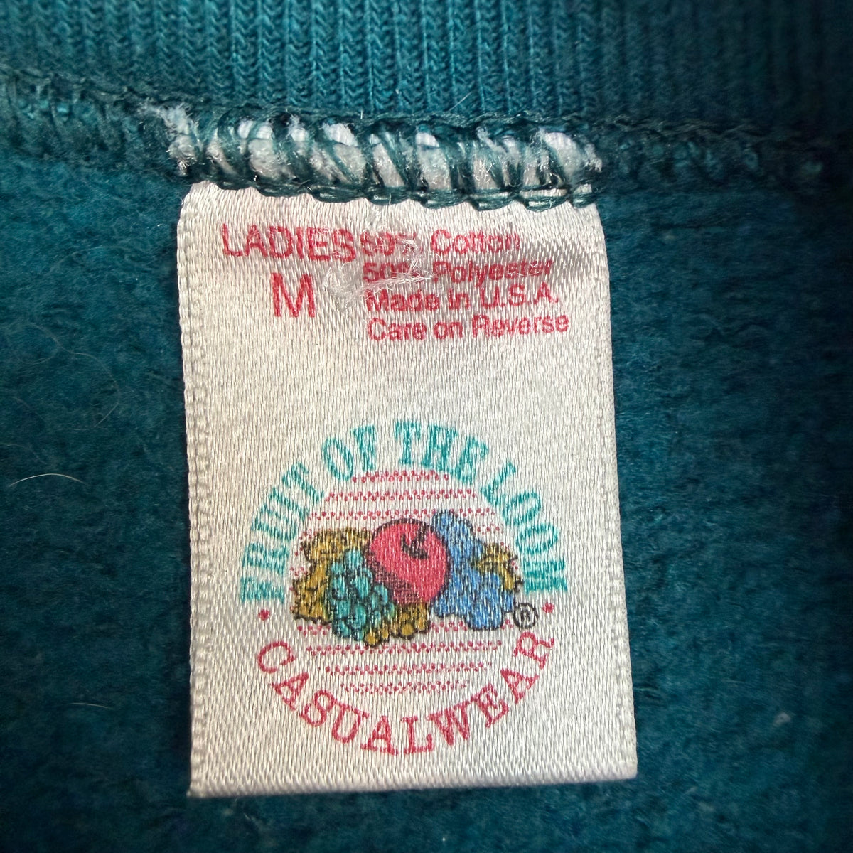 (W) Vintage Nirvana In Utero Crewneck Teal