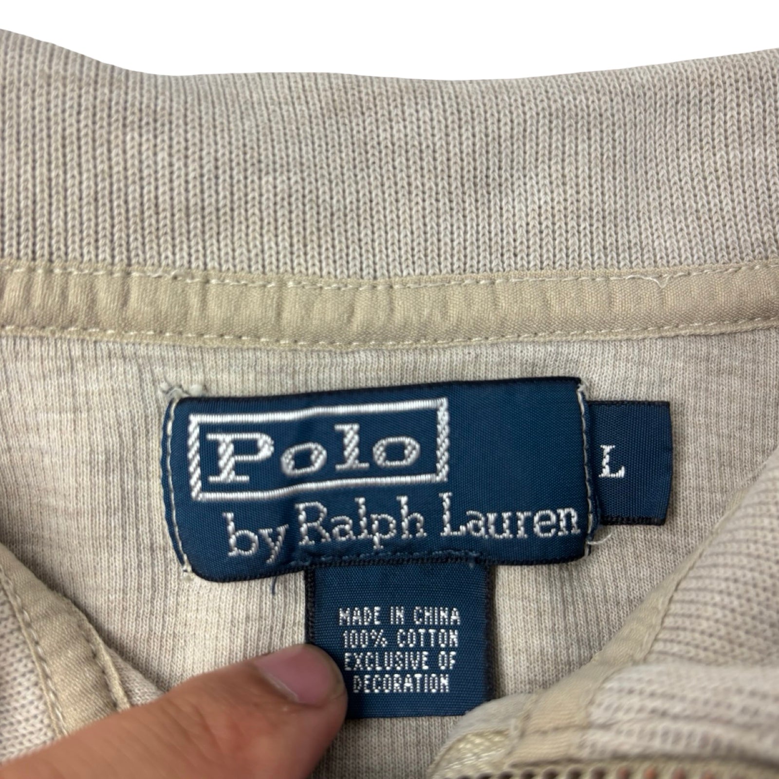 Vintage Polo Ralph Lauren Quarter-Zip Cream