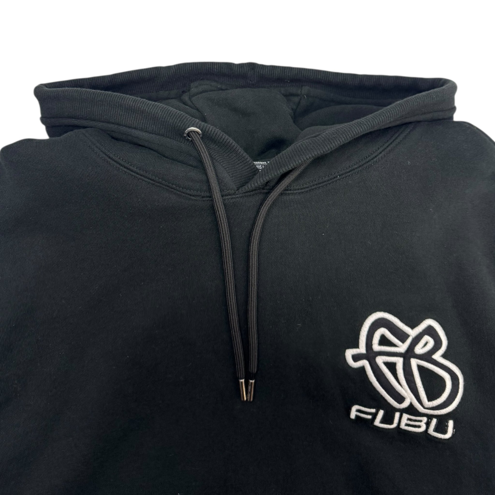 Vintage Y2K Fubu Embroidered Hoodie Black