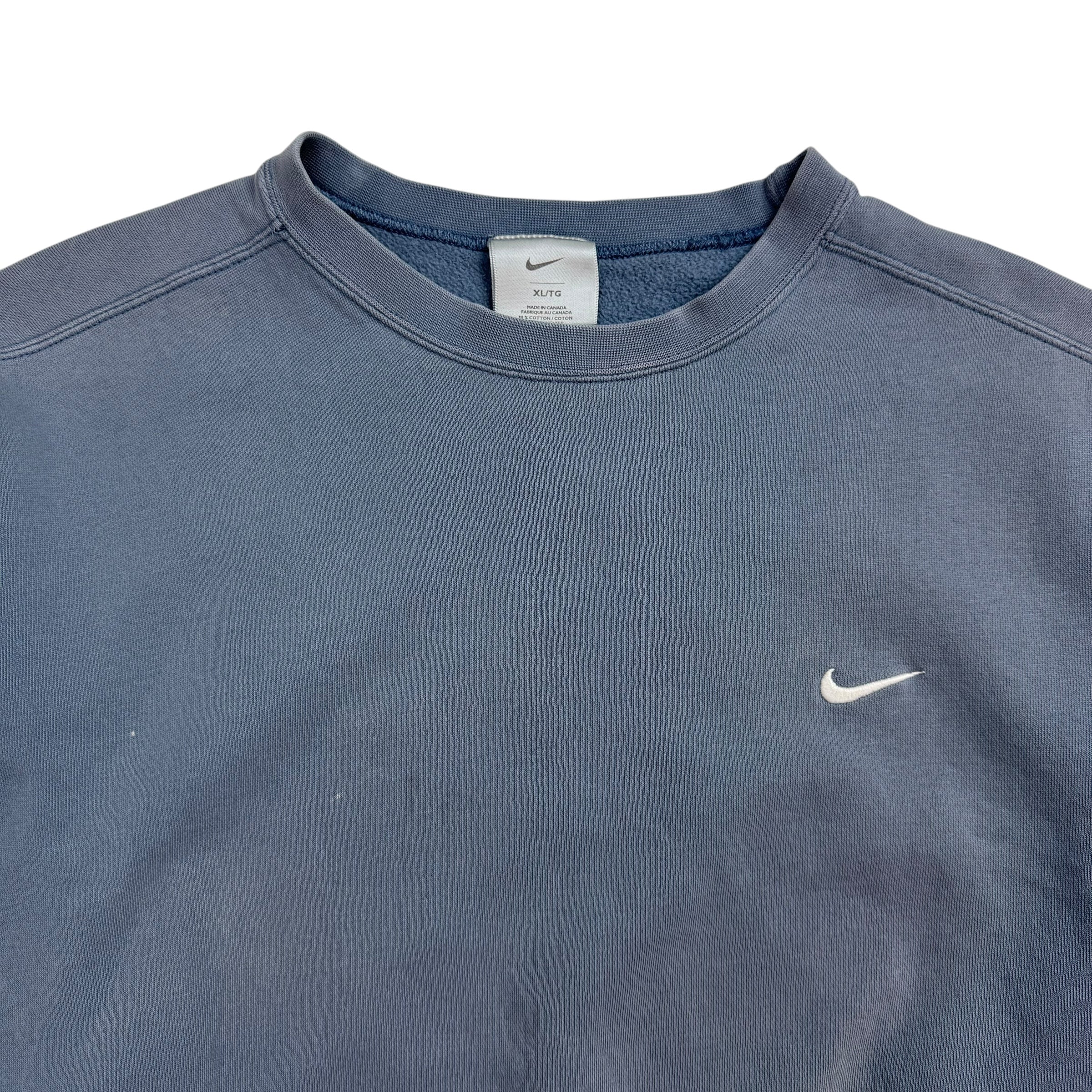 Vintage Nike Mini Swoosh Crewneck Faded Blue