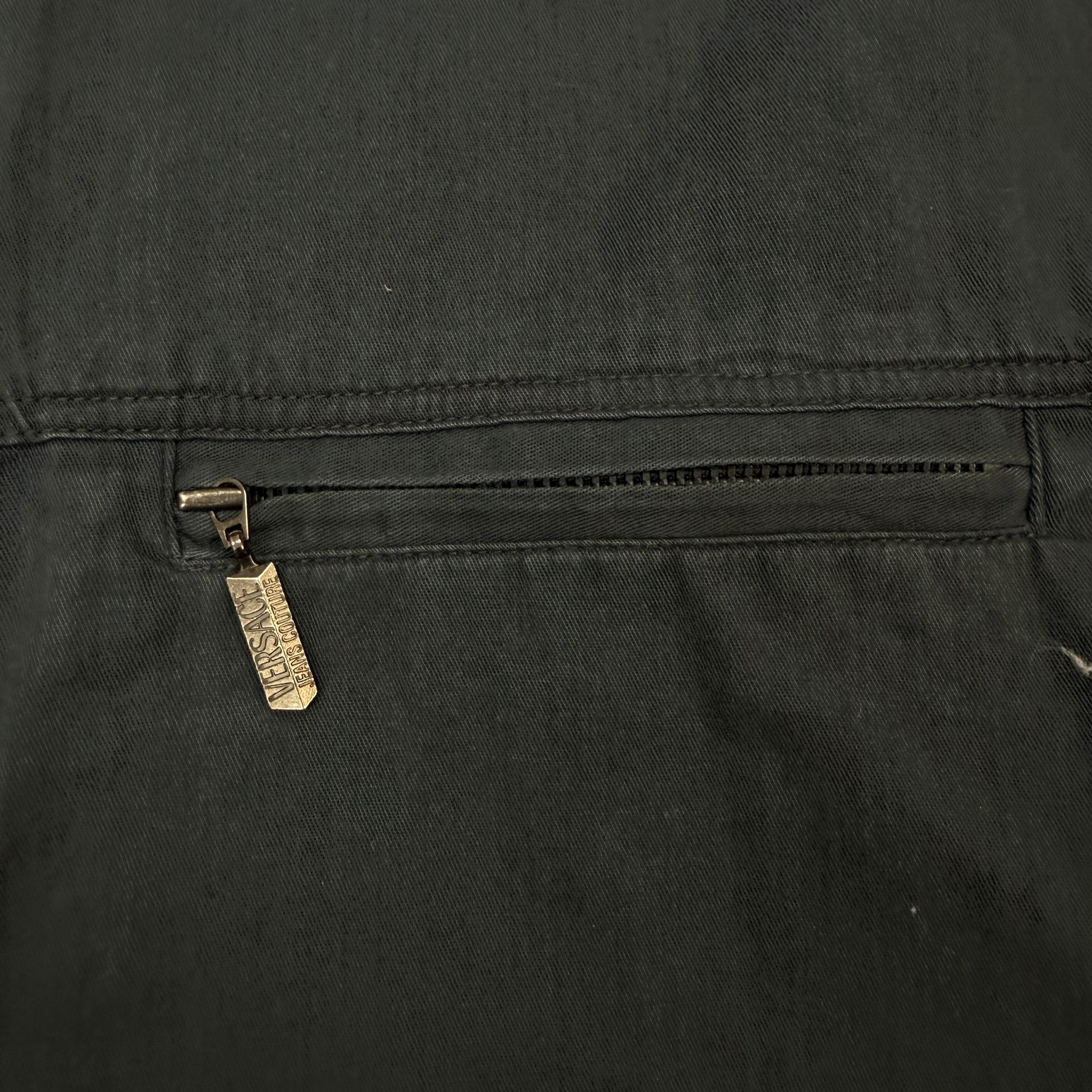 Vintage Versace Jeans Button Up Shirt Dark Grey