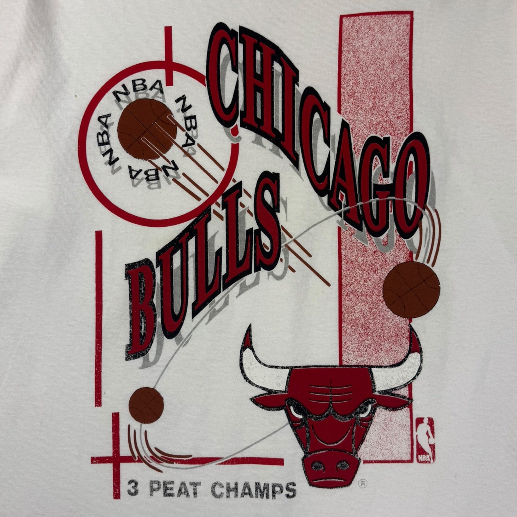 Vintage Chicago Bulls ‘3 Peat Champs’ NBA T-Shirt