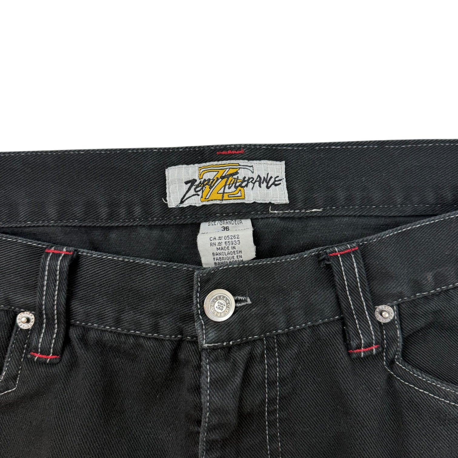 Vintage Y2K Zero Tolerance Denim Jeans Black