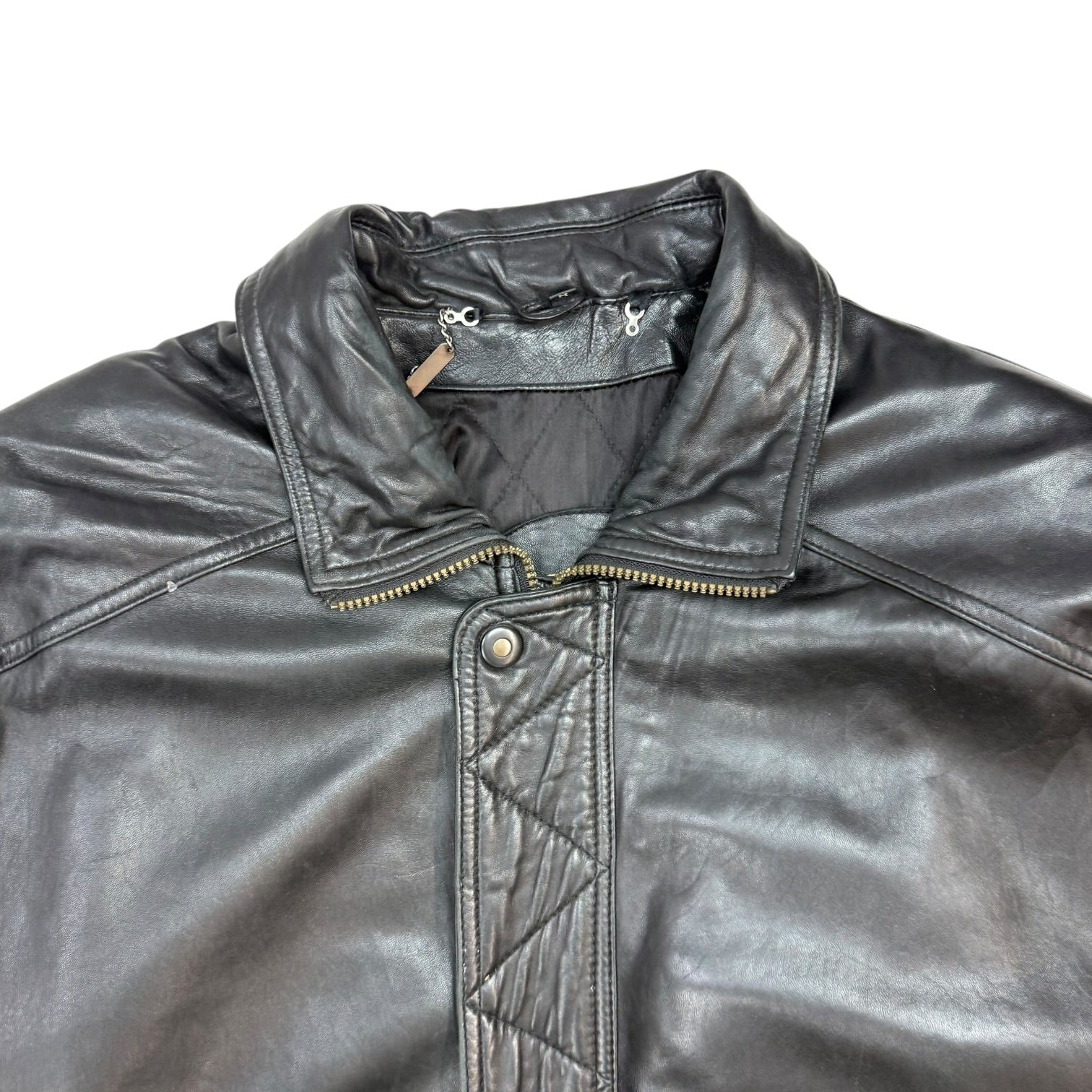 Vintage Danier Leather Bomber Jacket Black