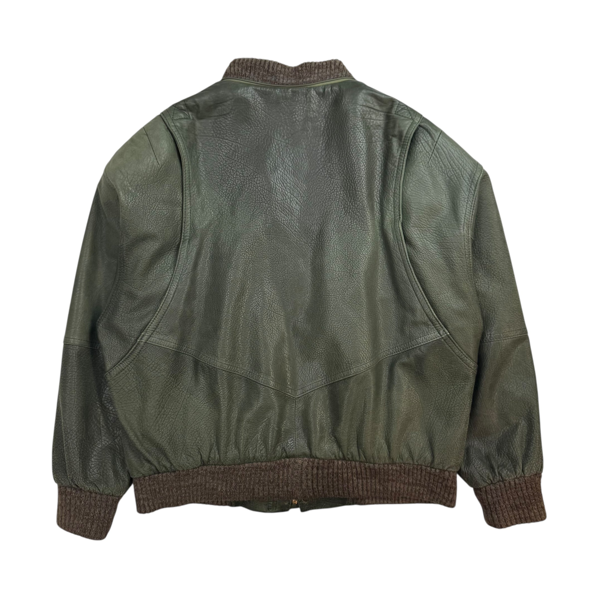 Vintage Leather Jacket Green