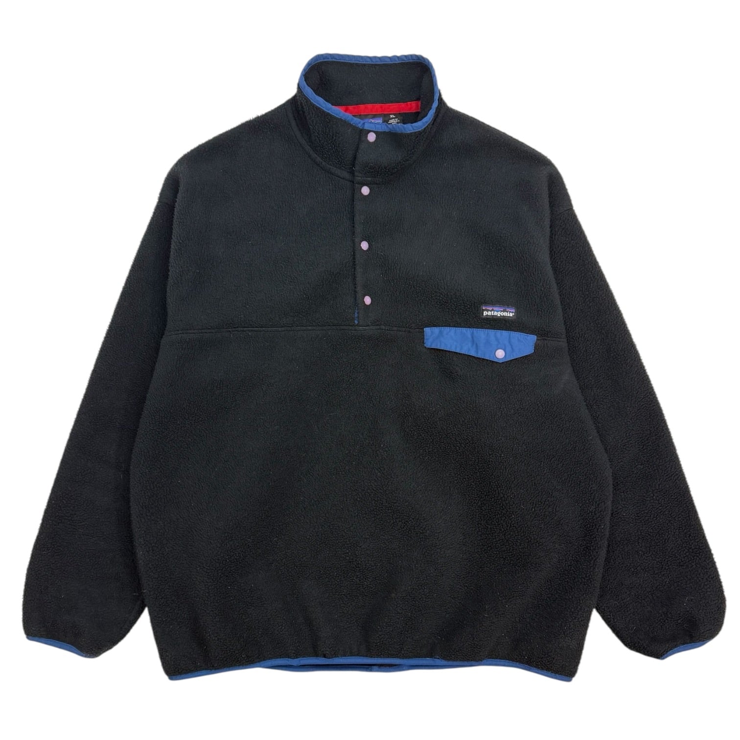Vintage Patagonia Synchilla Snap T Fleece Black/Blue