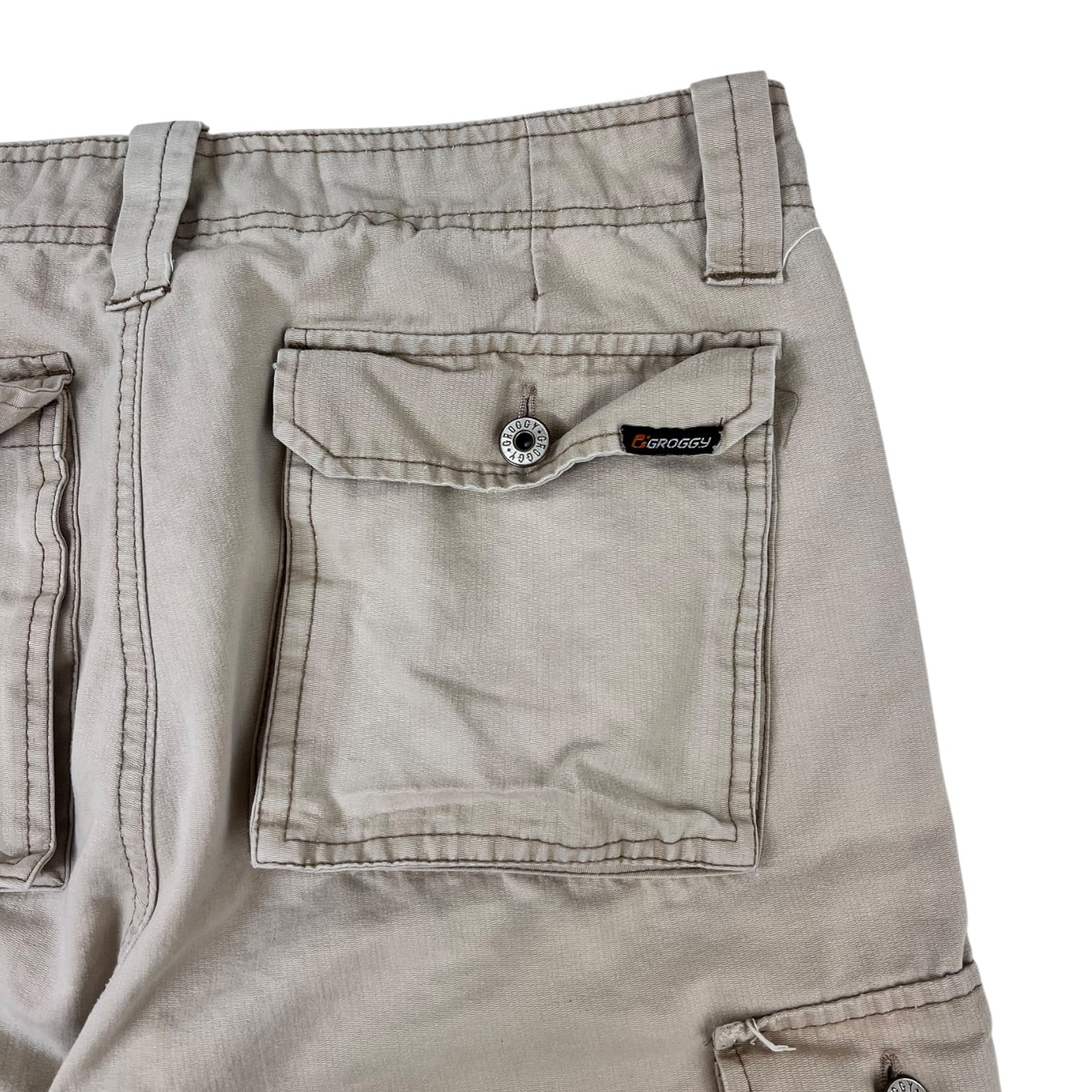 Vintage Groggy Relaxed Multi Pocket Utility Design Pants