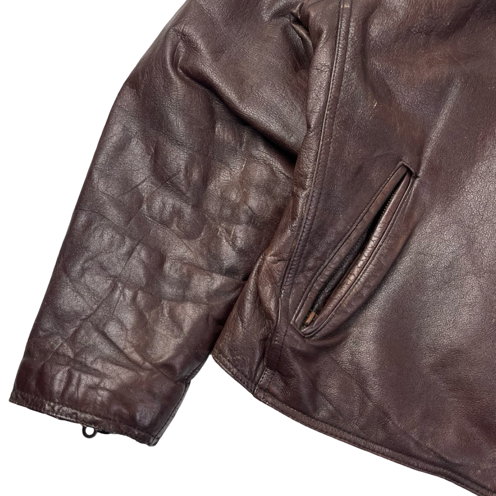 Vintage Danier Sport Leather Jacket Aged Brown
