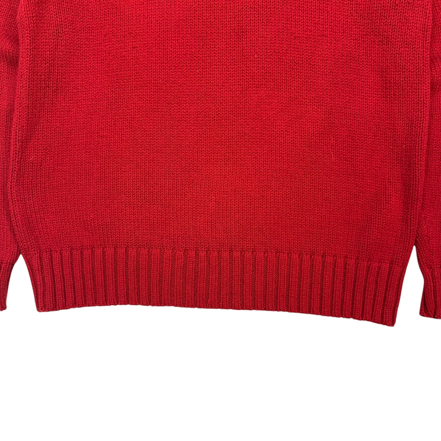 Vintage Polo Ralph Lauren Quarter Zip Knit Sweater Red