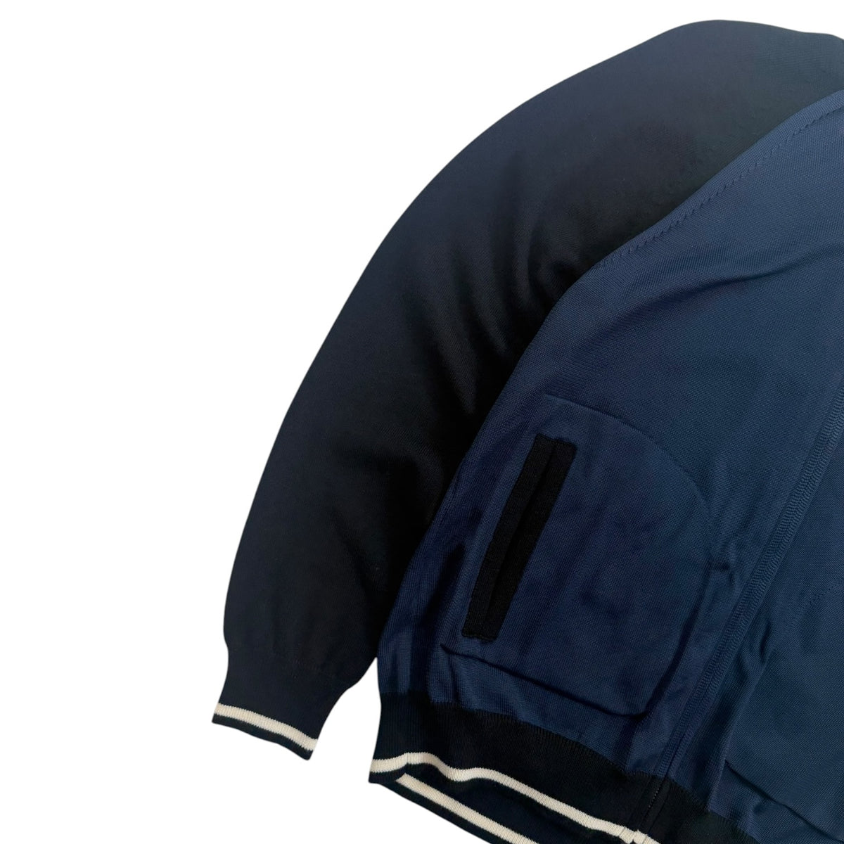 Junya Watanabe CDG Japan Knit Zip Up Sweater Navy/Black