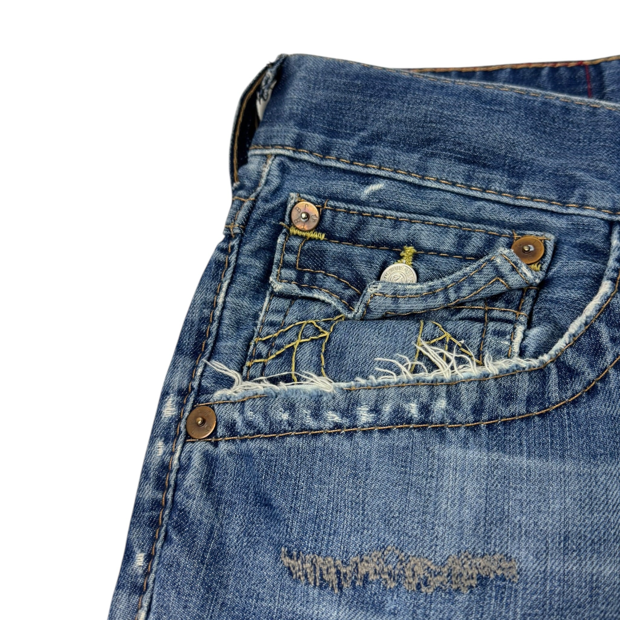 Vintage Y2K True Religion Wide Leg Light Wash Pants