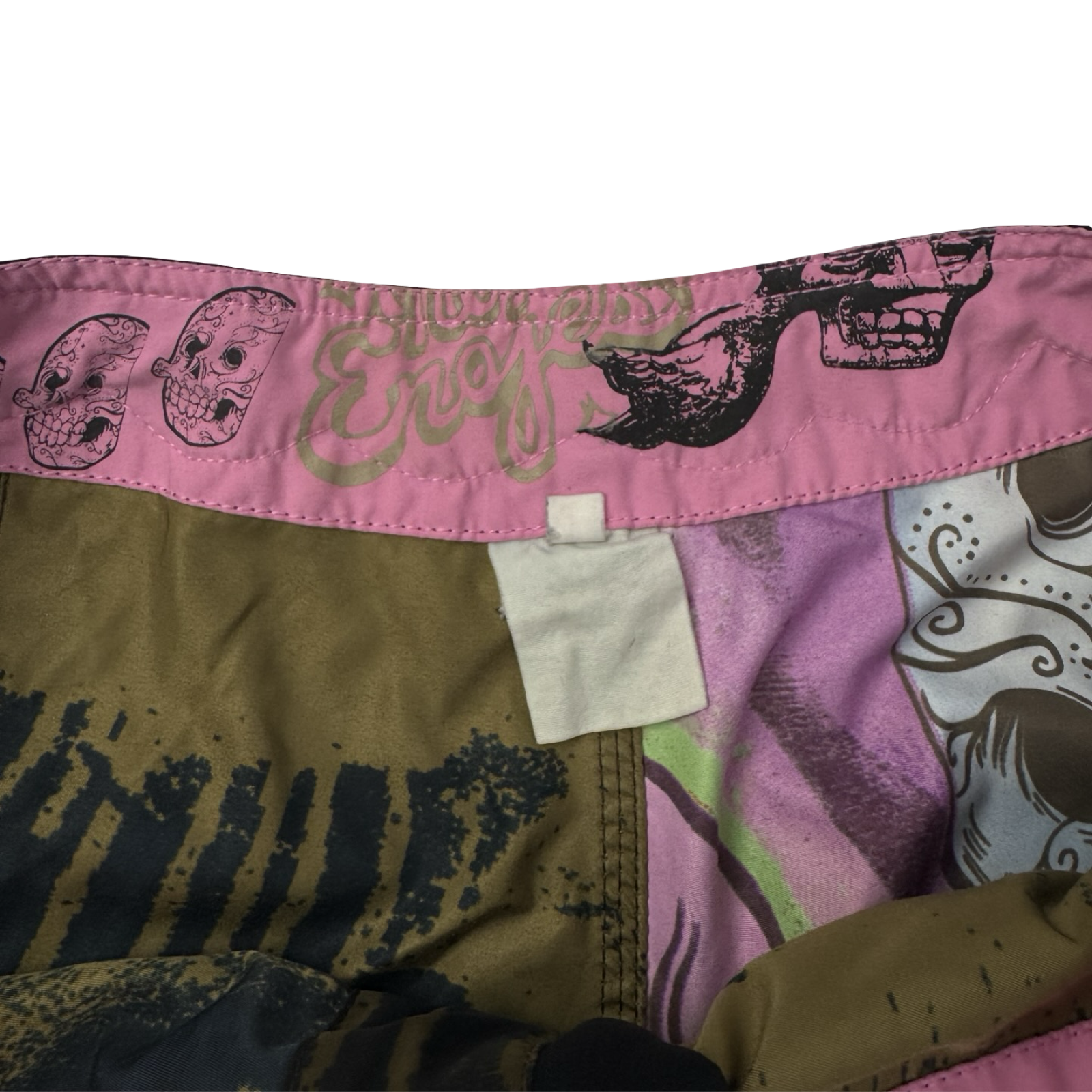 Y2K Quiksilver Cyber Tattoo Surf Board Shorts