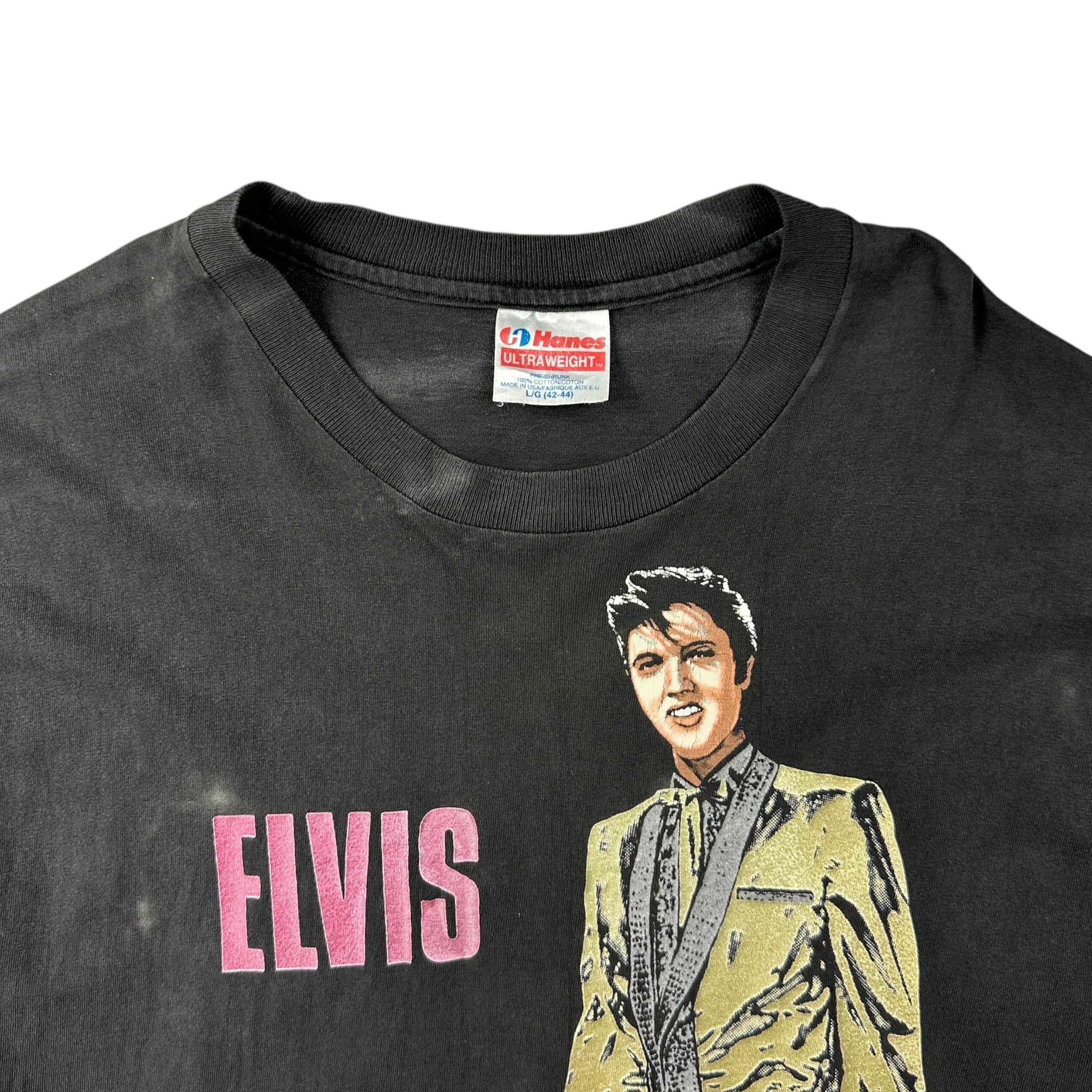 Vintage Elvis Tee Faded Black