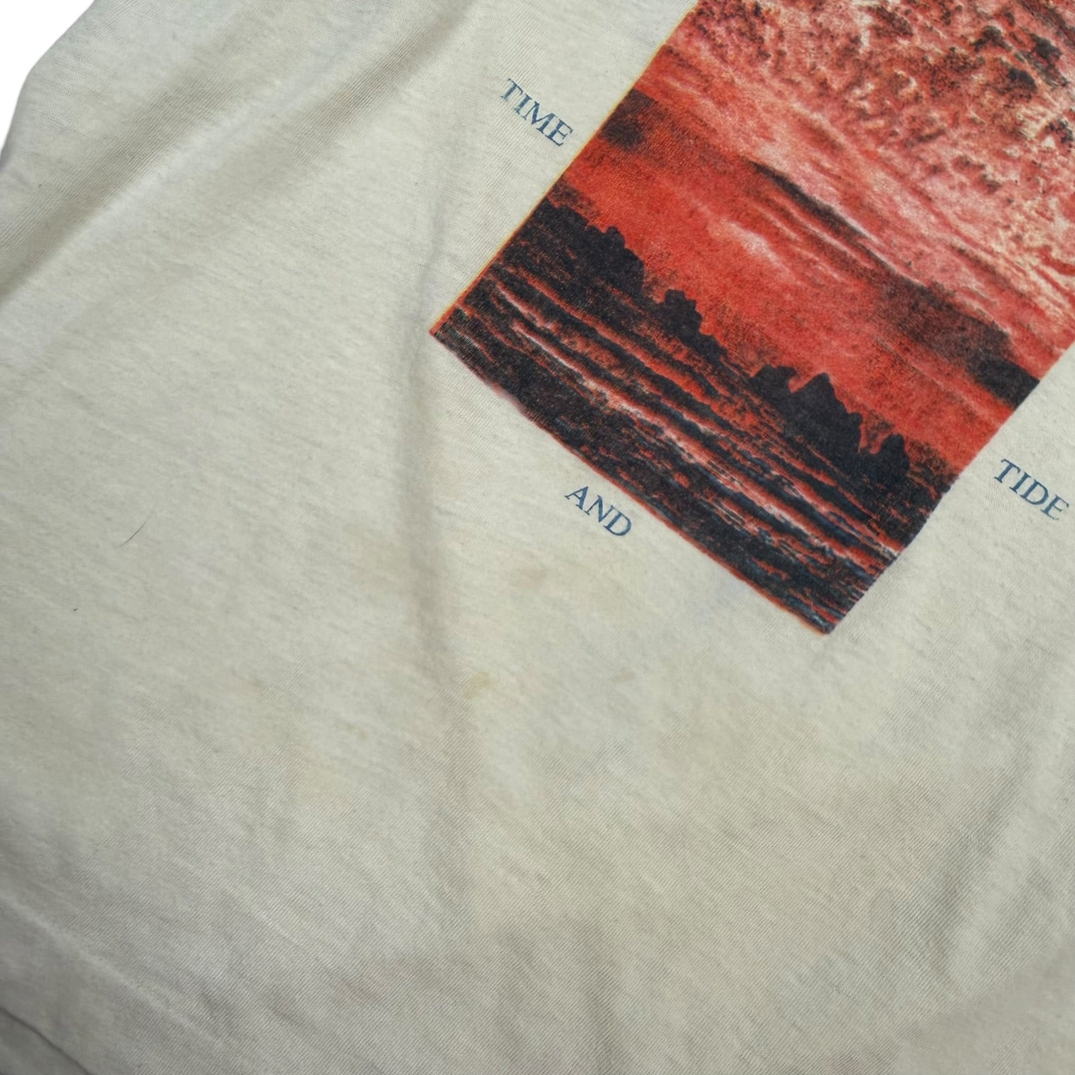 1982 Split Enz ‘Time And Tide’ Tour Raglan Tee White