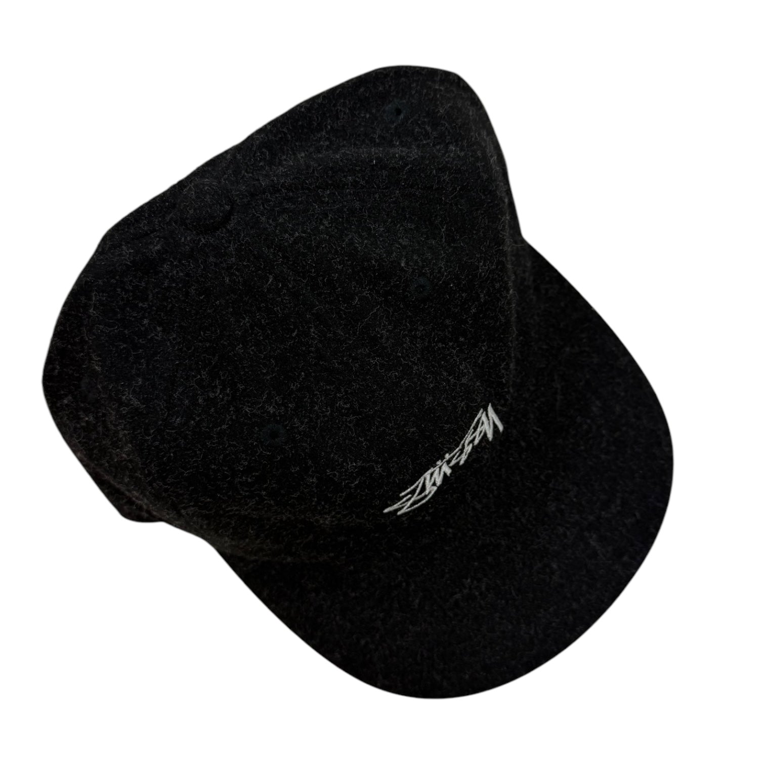 Stüssy Fuzzy Strapback Hat Black