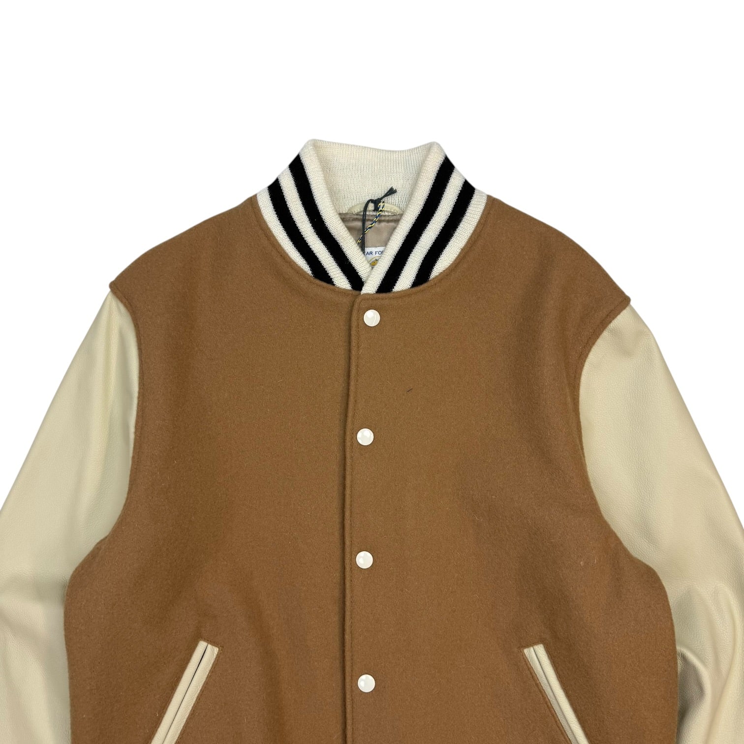 The Golden Bear Sportswear The Albany Varsity Jacket Camel/Brown