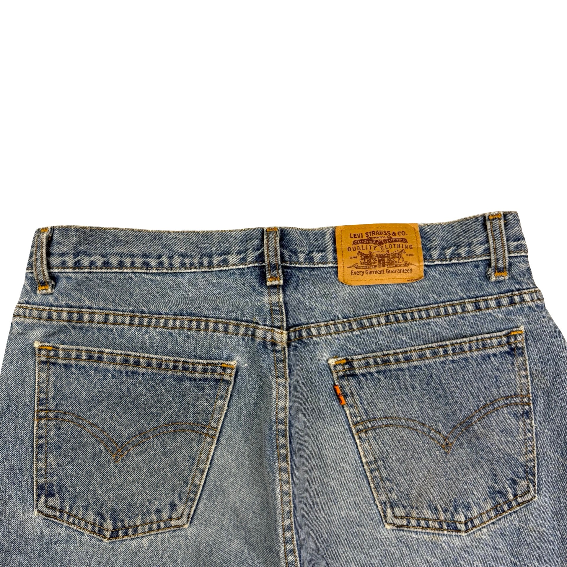 Vintage Levi’s 506 Flared Light Wash Orange Tab Denim Jeans Blue