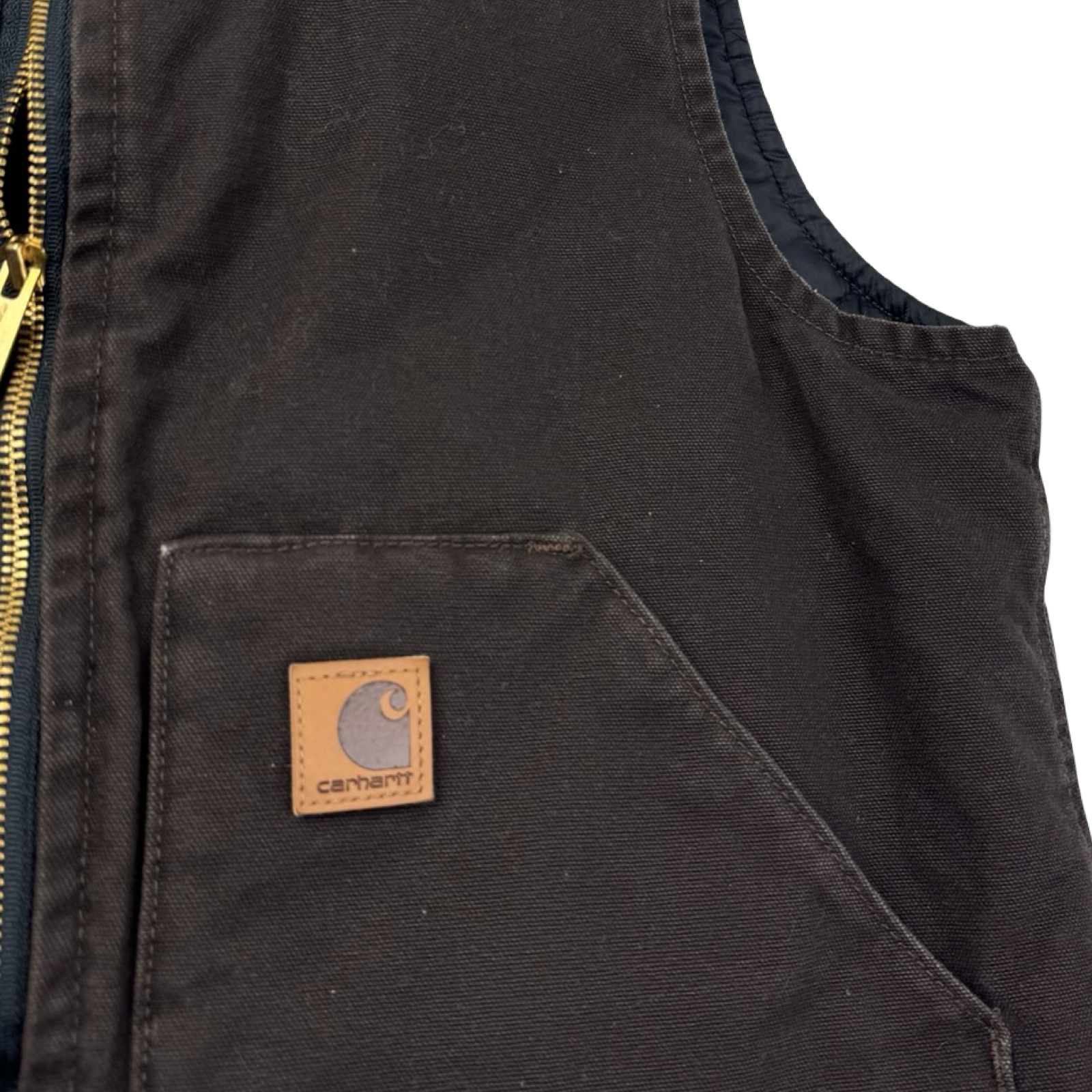 Vintage Carhartt Quilted Vest Brown