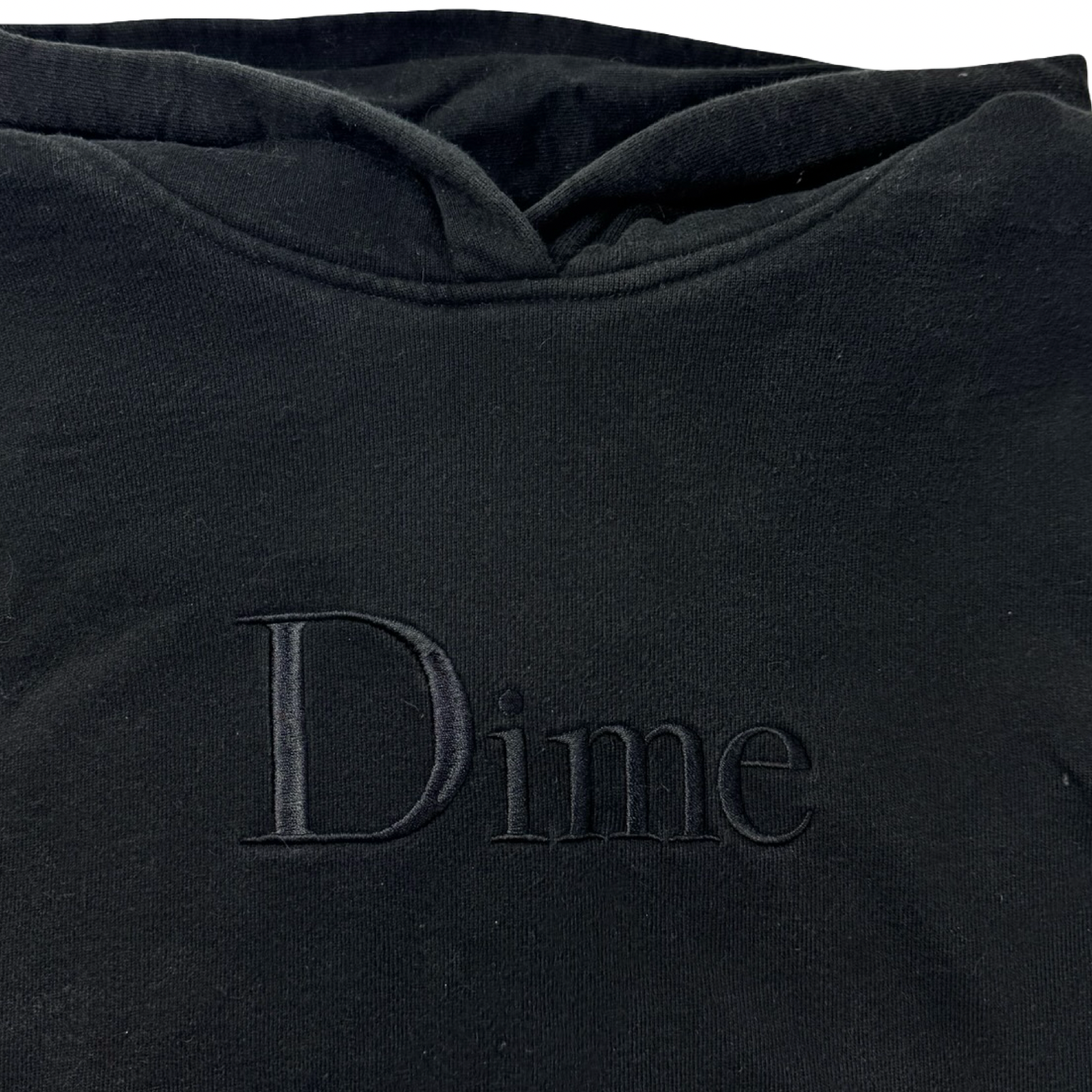 Dime Tonal Embroider Hoodie Black