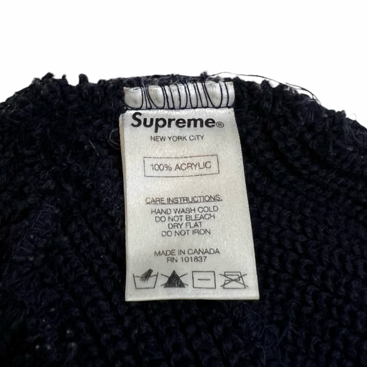 Supreme Loose Gauge Beanie Black