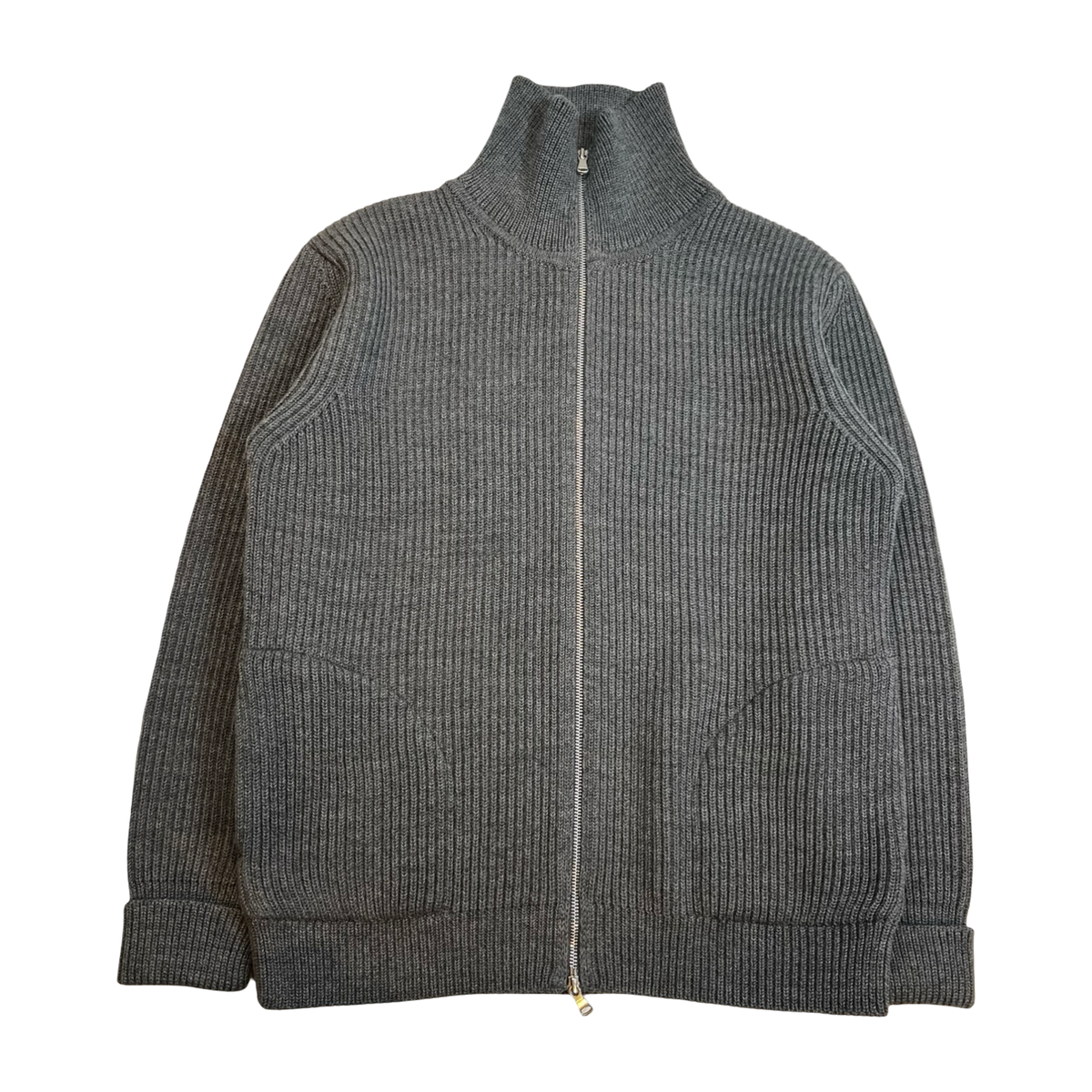 Andersen-Andersen Full-Zip Pockets Knit Cardigan Grey