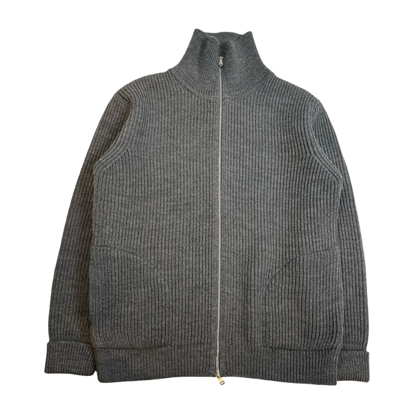 Andersen-Andersen Full-Zip Pockets Knit Cardigan Grey