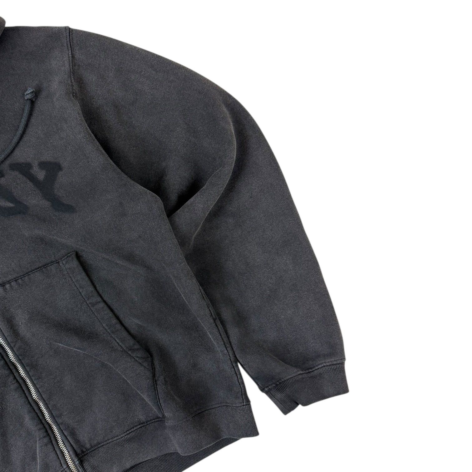 Stussy Faded Graphic Zip Hoodie Washed Black