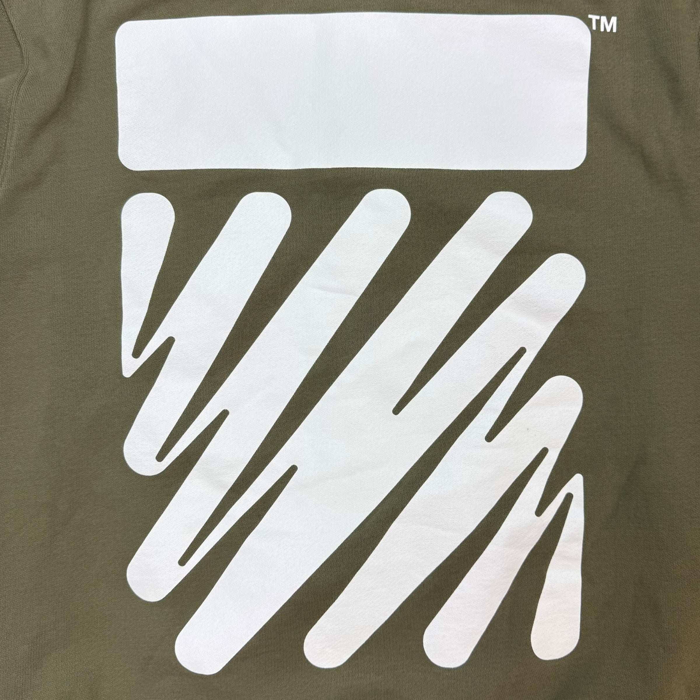 Off-White Wave Diagonal Zip Up Sweater Green