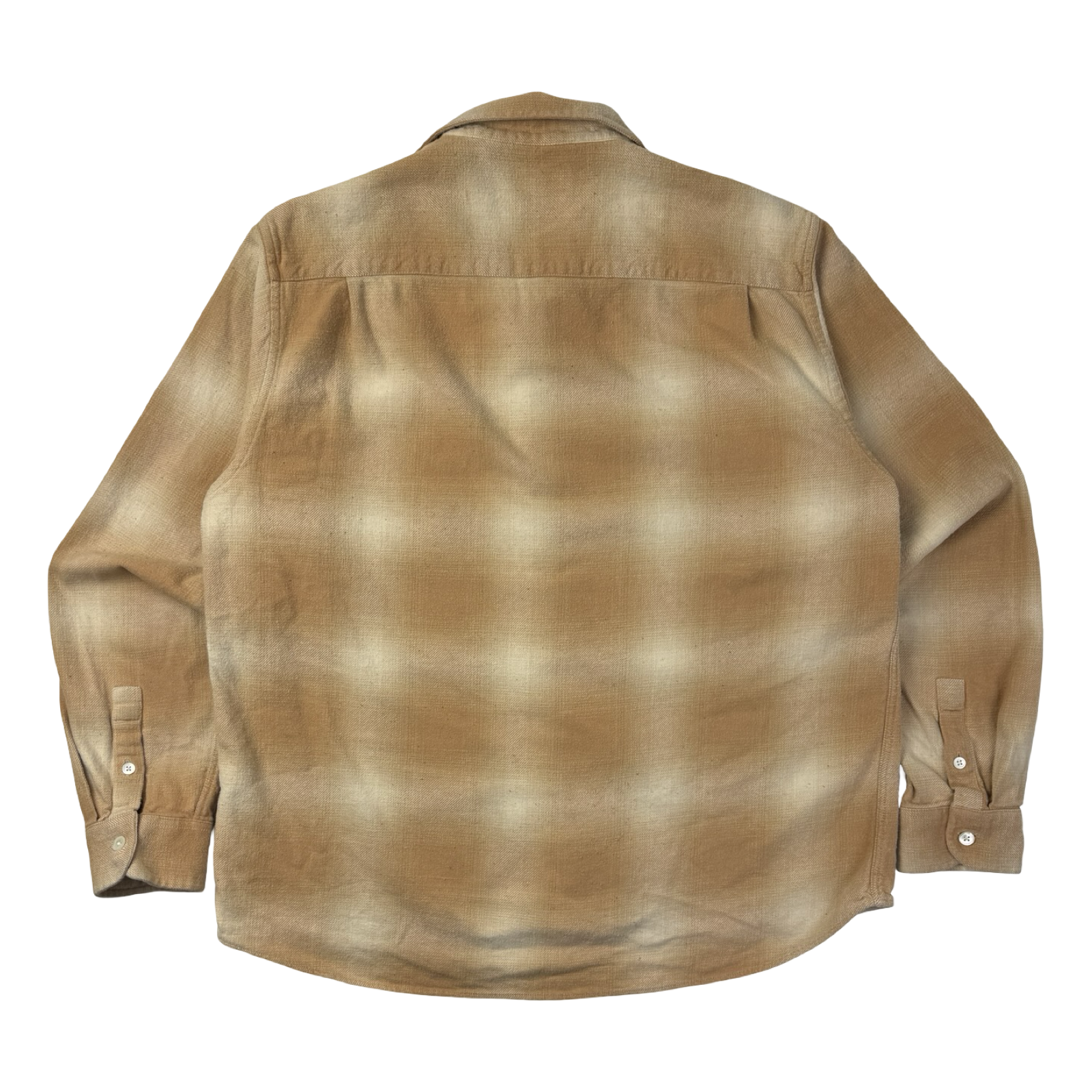 Stussy Flannel Button-Up Shirt Sand