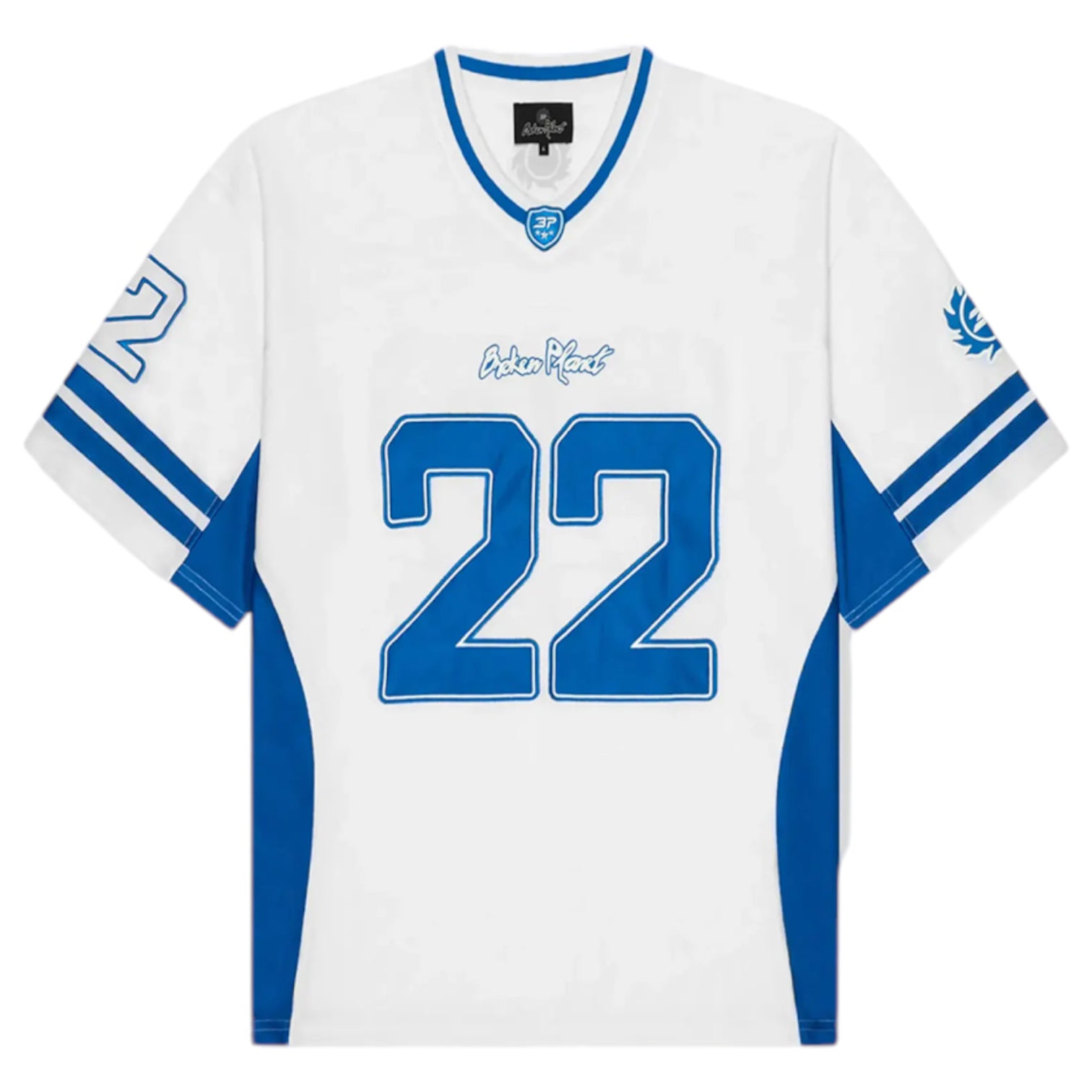 Broken Planet Football Jersey FW24 White Blue XL