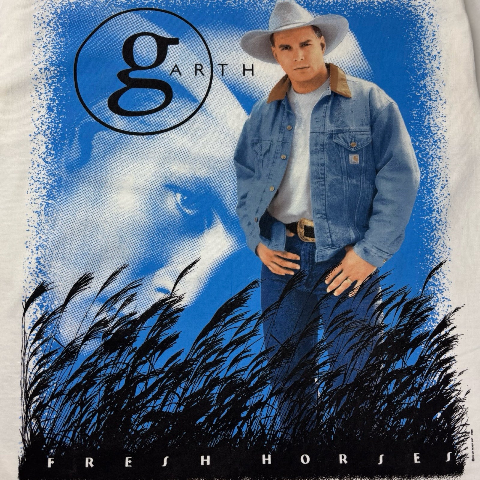 1996 Garth Brooks Fresh Horse T-Shirt White