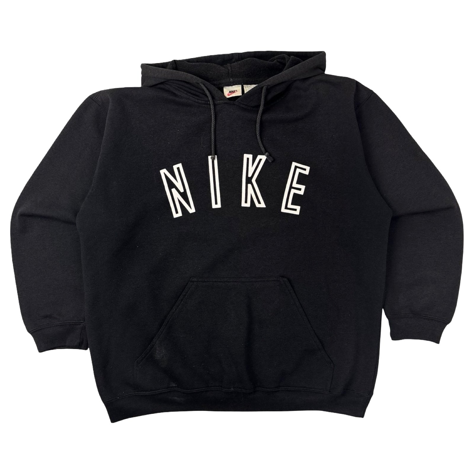 Vintage Nike Spellout Outline Hoodie Black