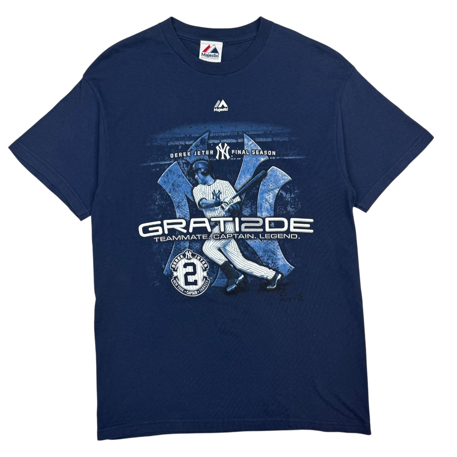 Vintage New York Yankees Derek Jeter Final Season Tee Navy Blue