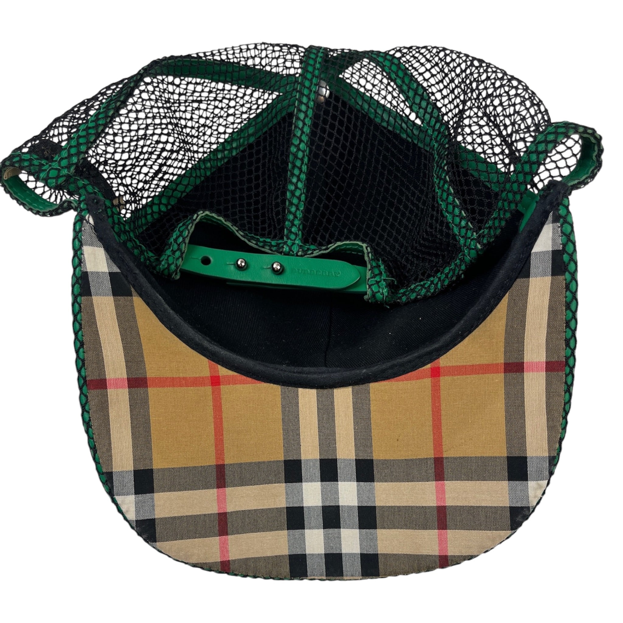 Burberry Netted Mesh Baseball Cap Black/Green