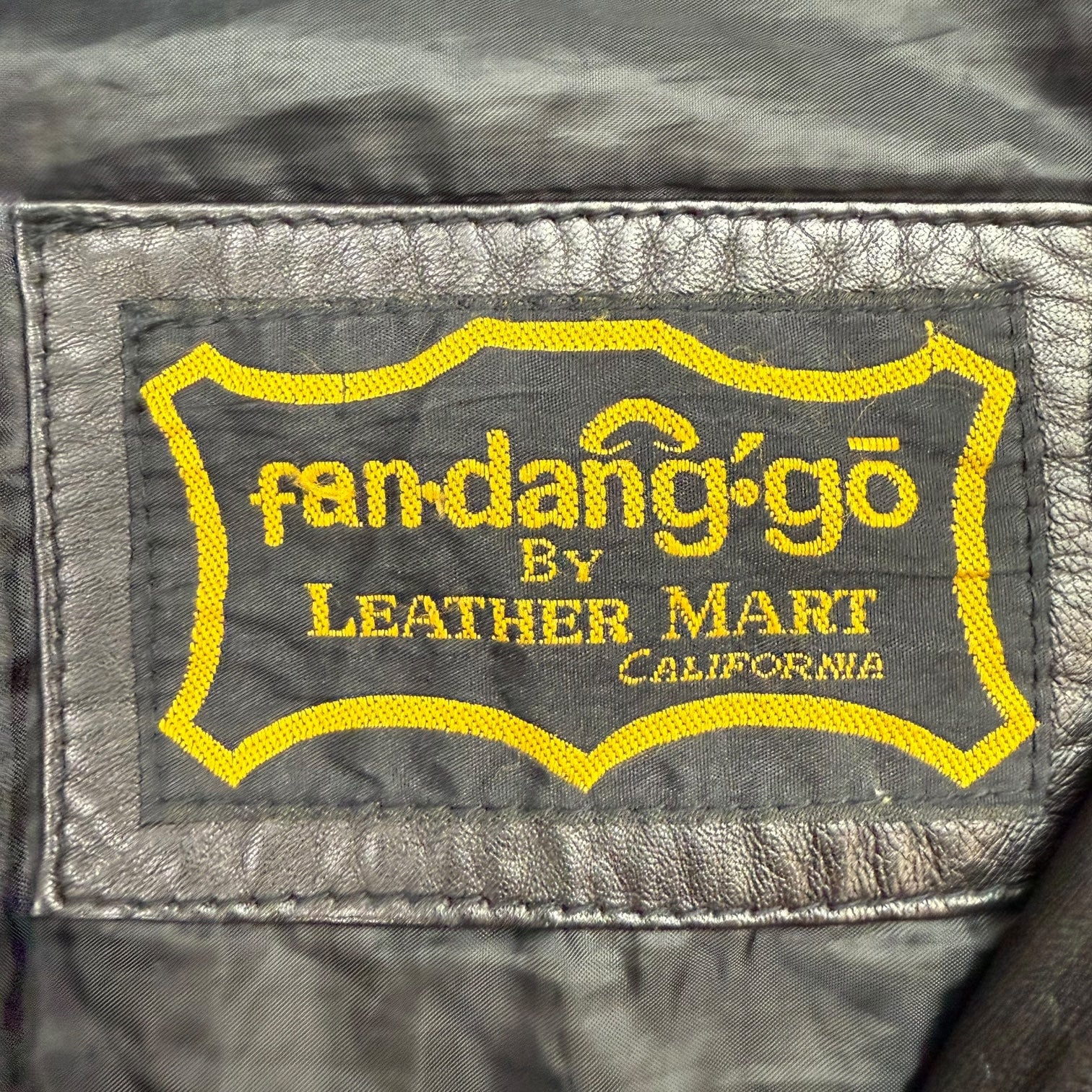 Vintage Fandango Geometric Patter Suede Leather Jacket