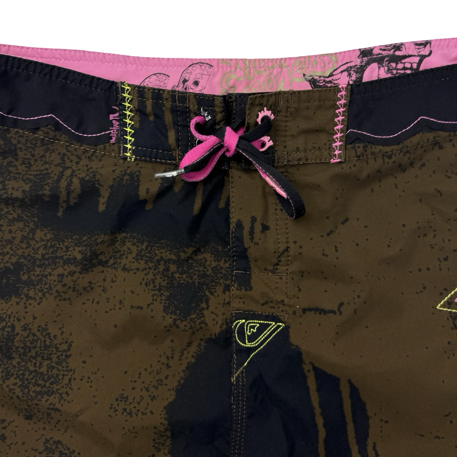 Y2K Quiksilver Cyber Tattoo Surf Board Shorts