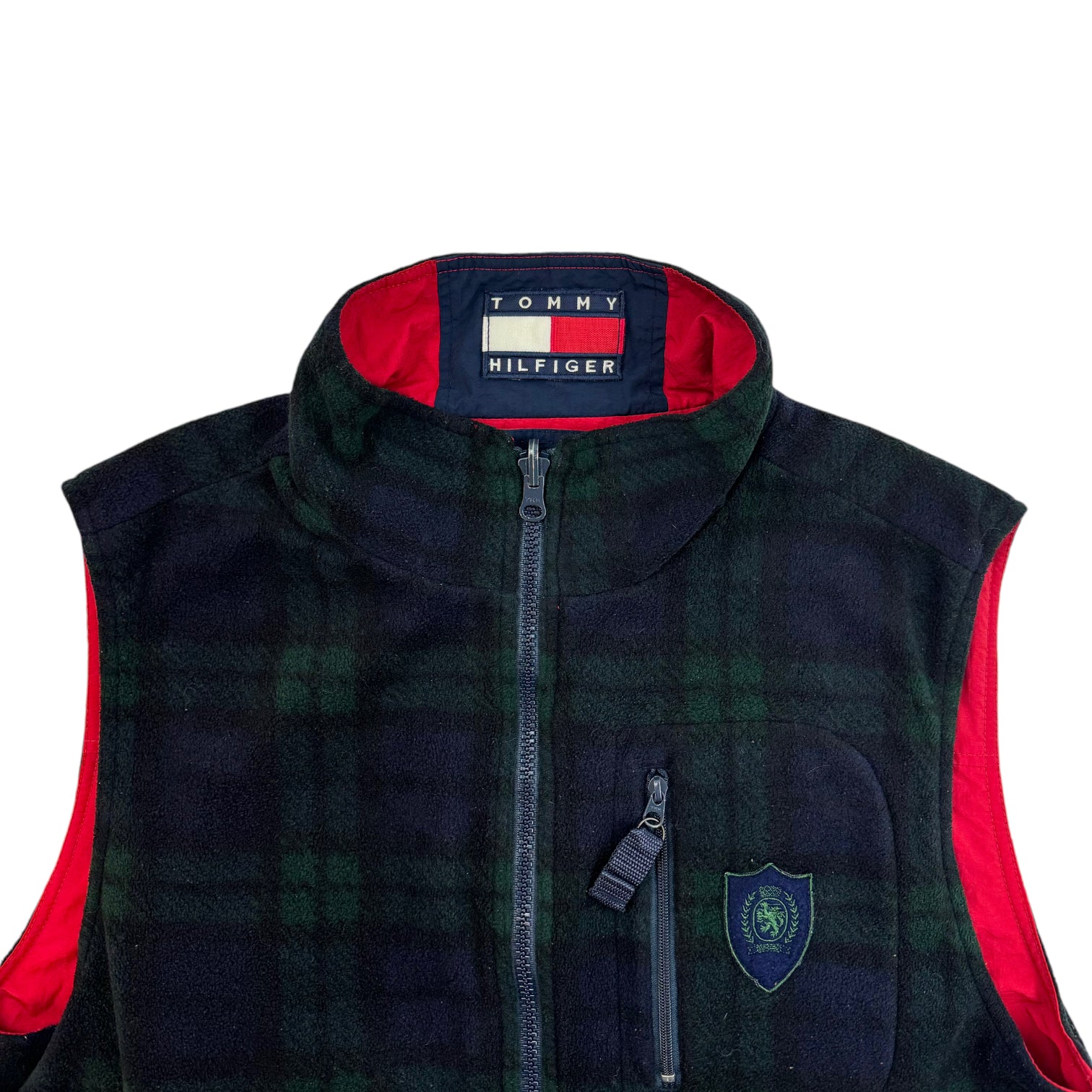 Vintage Tommy Hilfiger Checkered Reversible Fleece Vest