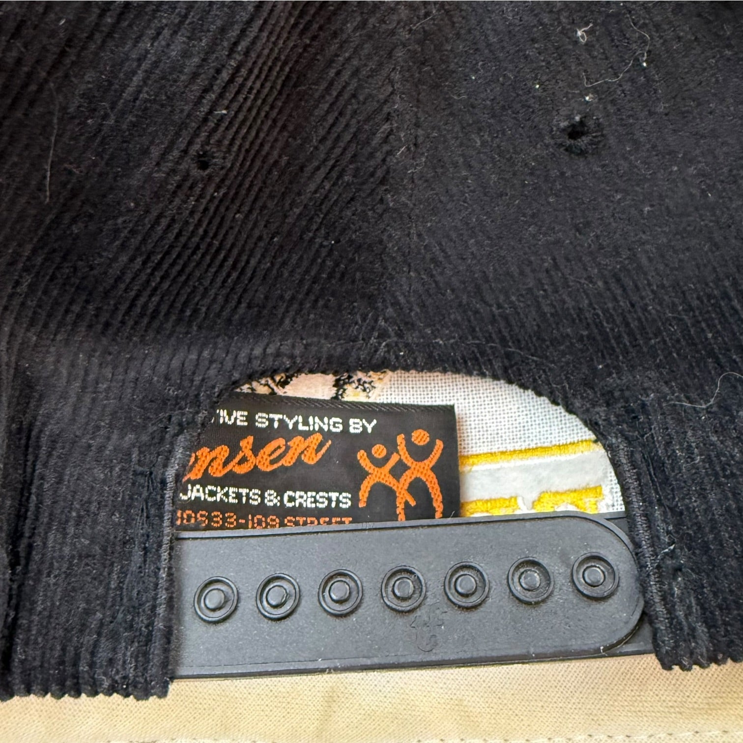 Vintage Ted Fletcher Pittsburgh Penguins Corduroy Hat Black