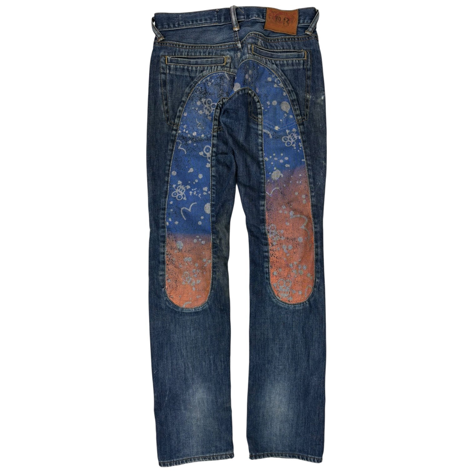 Evisu Big Diacock Robot Arch Straight-Leg Jean Dark Wash