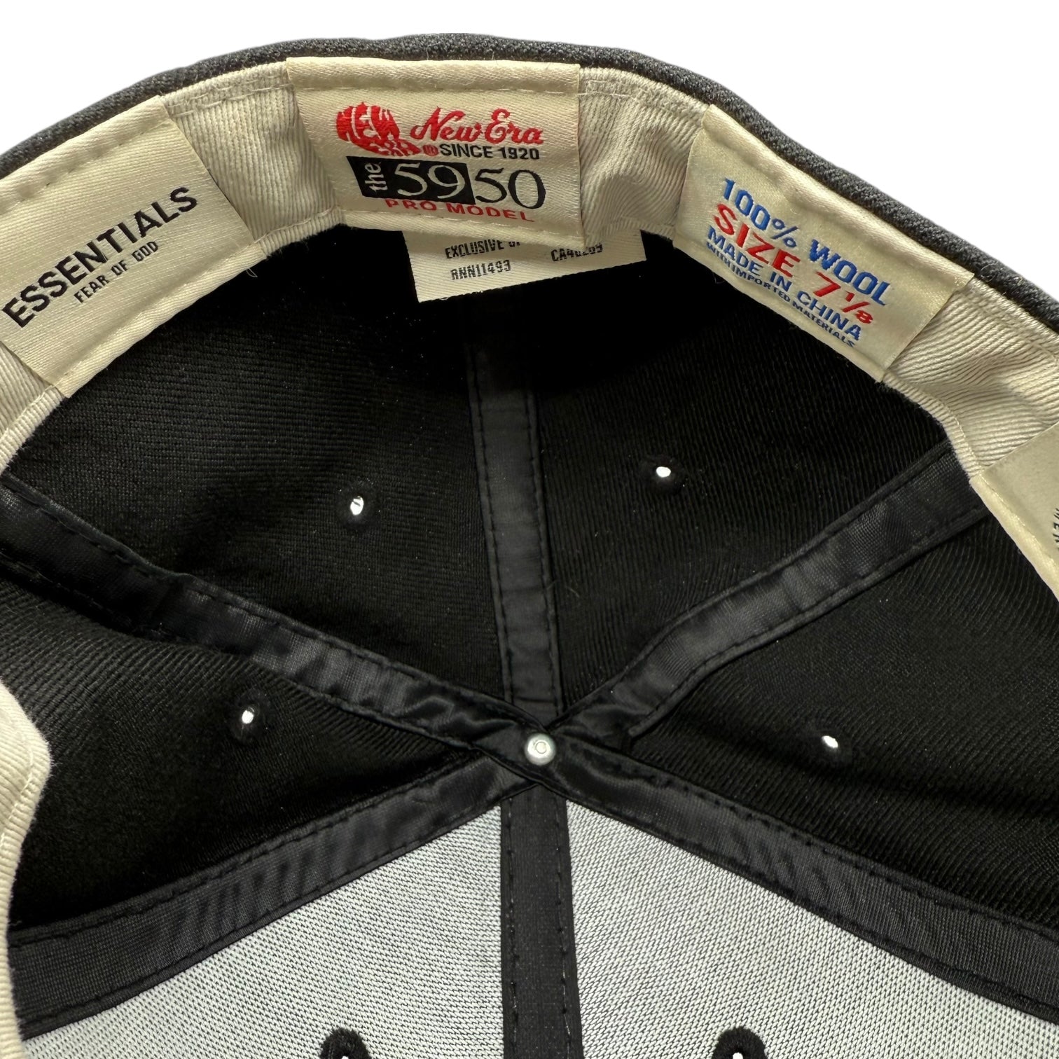 New Era Fear Of God Essentials Fitter Hat Black