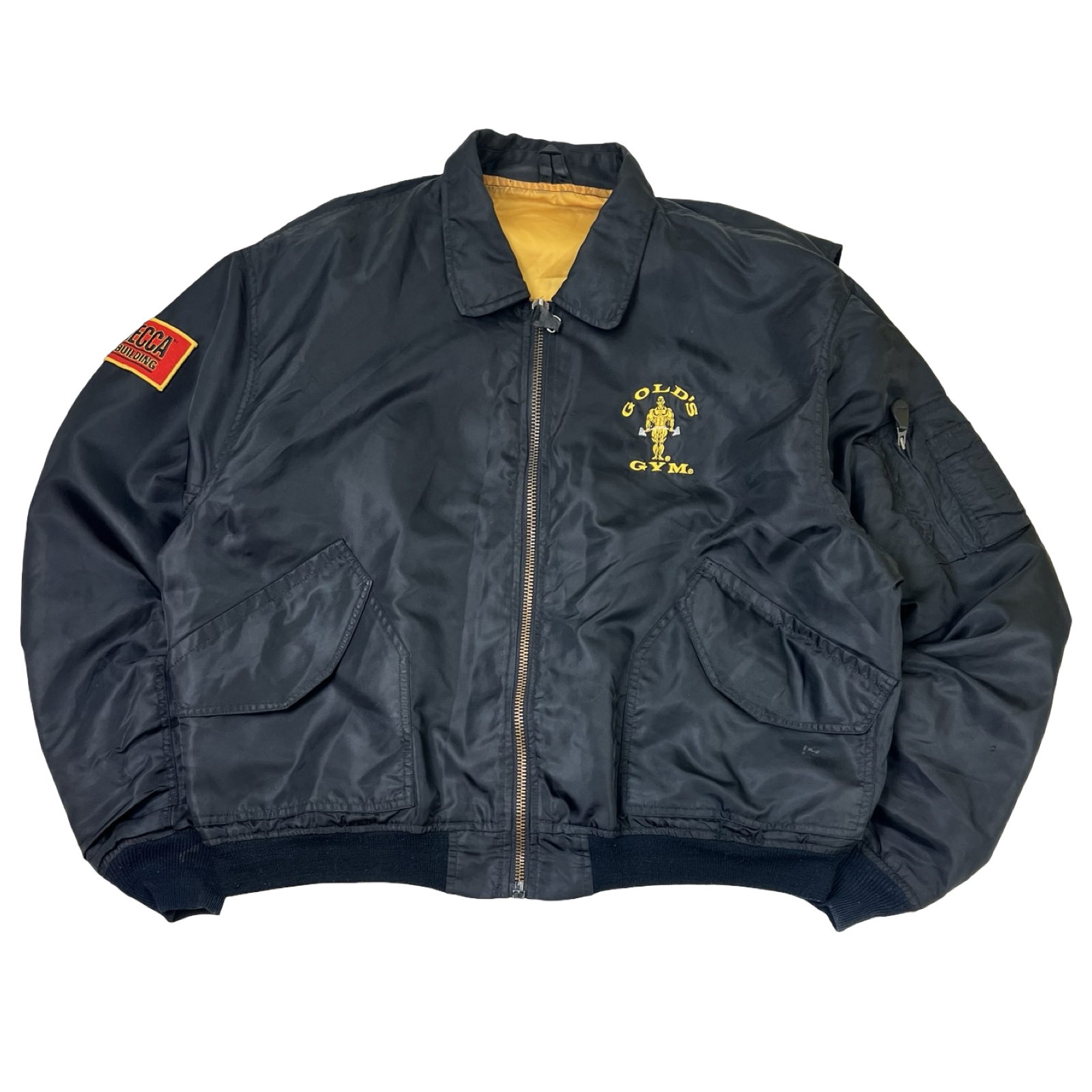 Vintage Gold's Gym CWU Flight Bomber Jacket