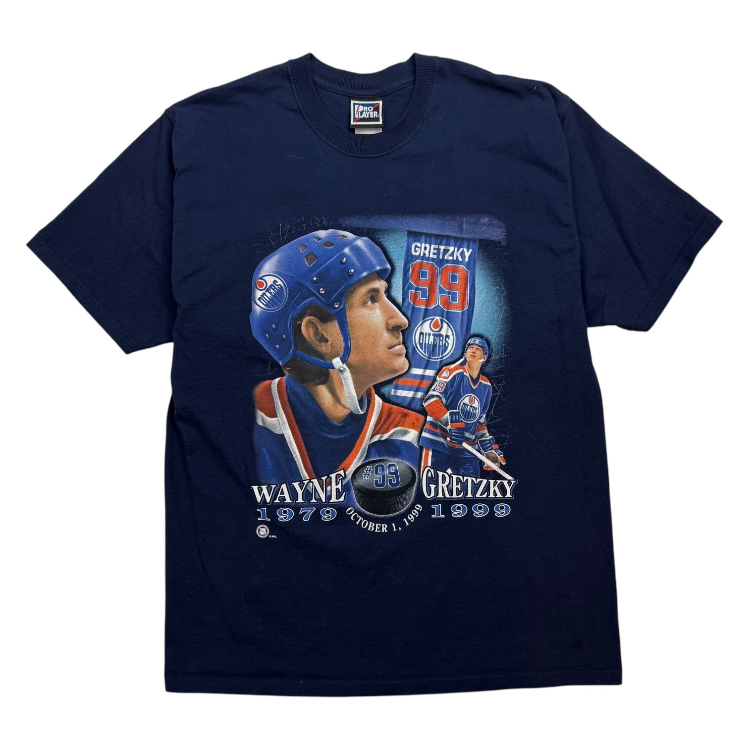 1999 Pro Player Wayne Gretzky Tee Blue