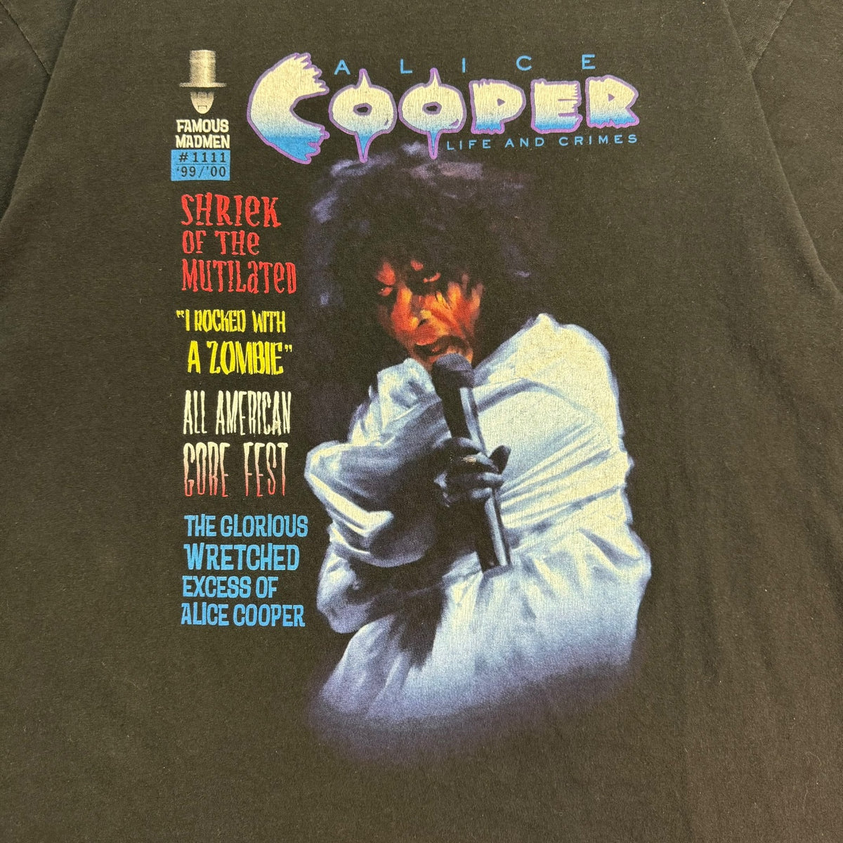 1999 Alive Cooper Life And Crimes Tour Tee Black