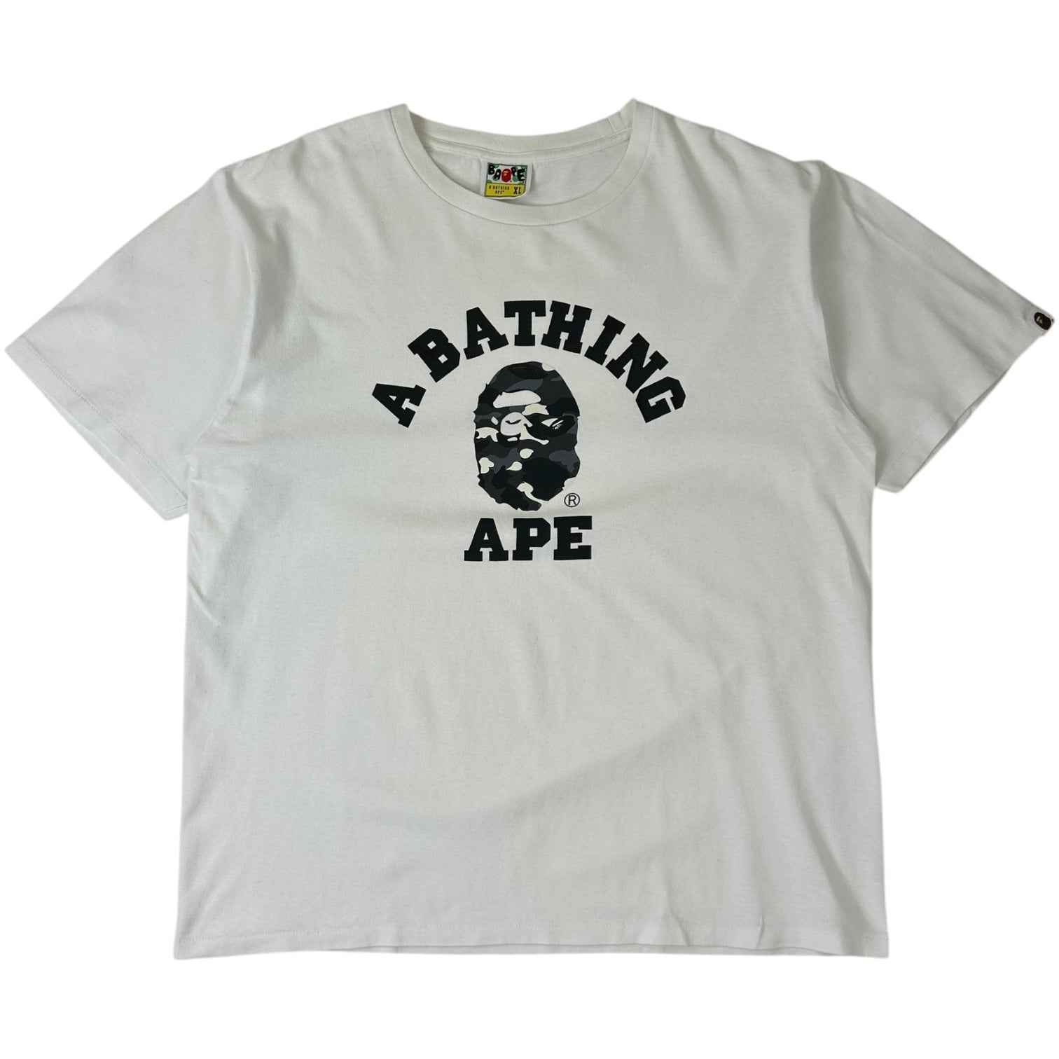 BAPE 1st Camo College T-Shirt White/Black