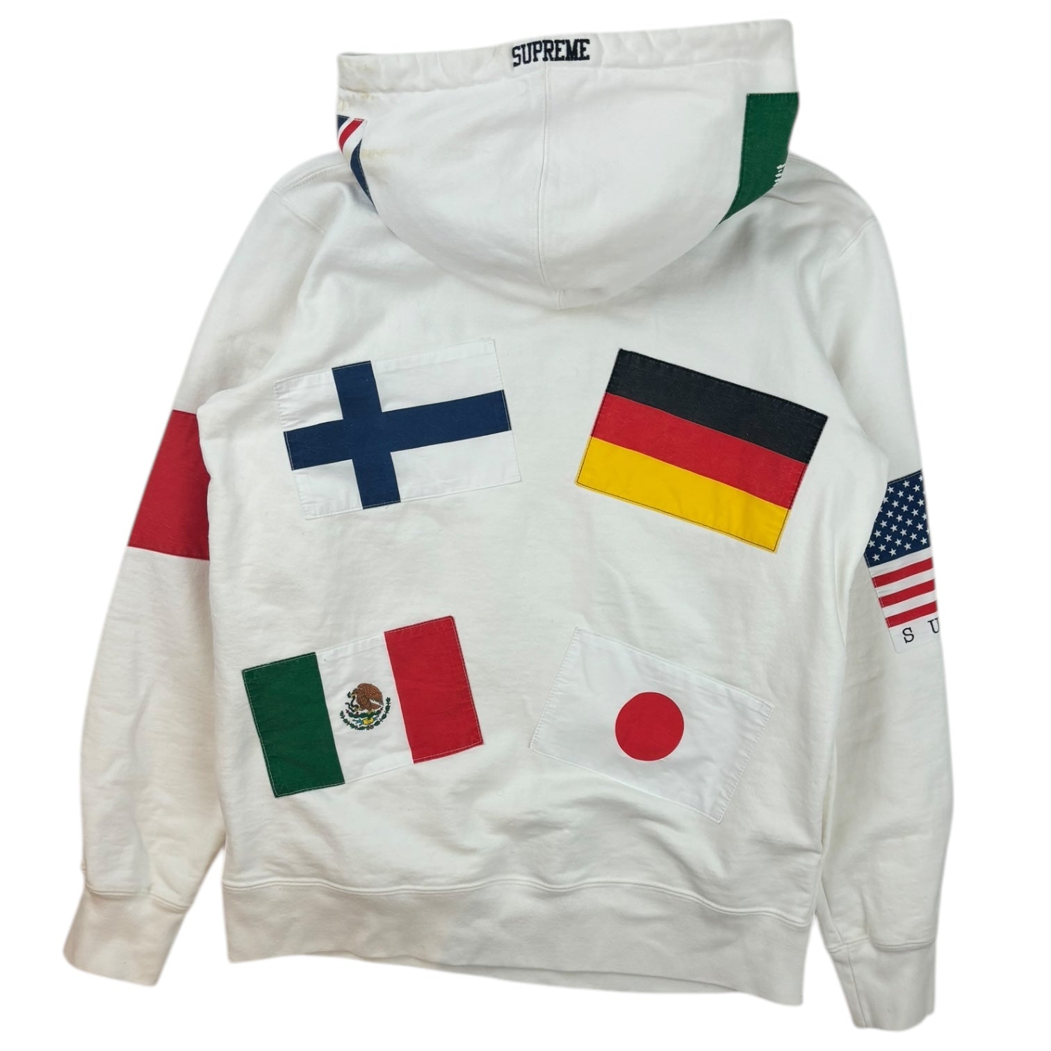 Supreme 2013 Flags Hoodie White