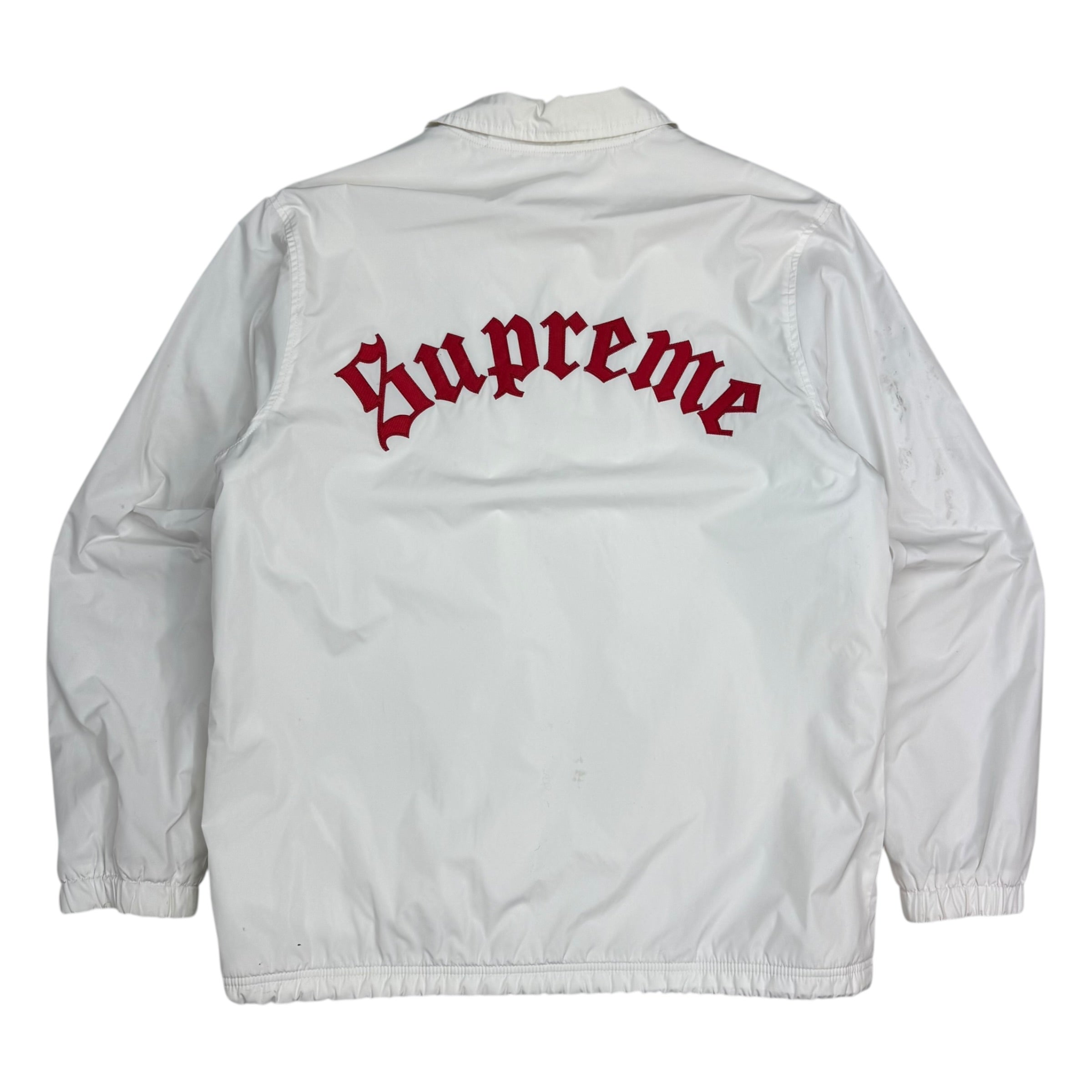 Supreme Old English Coaches Jacket White